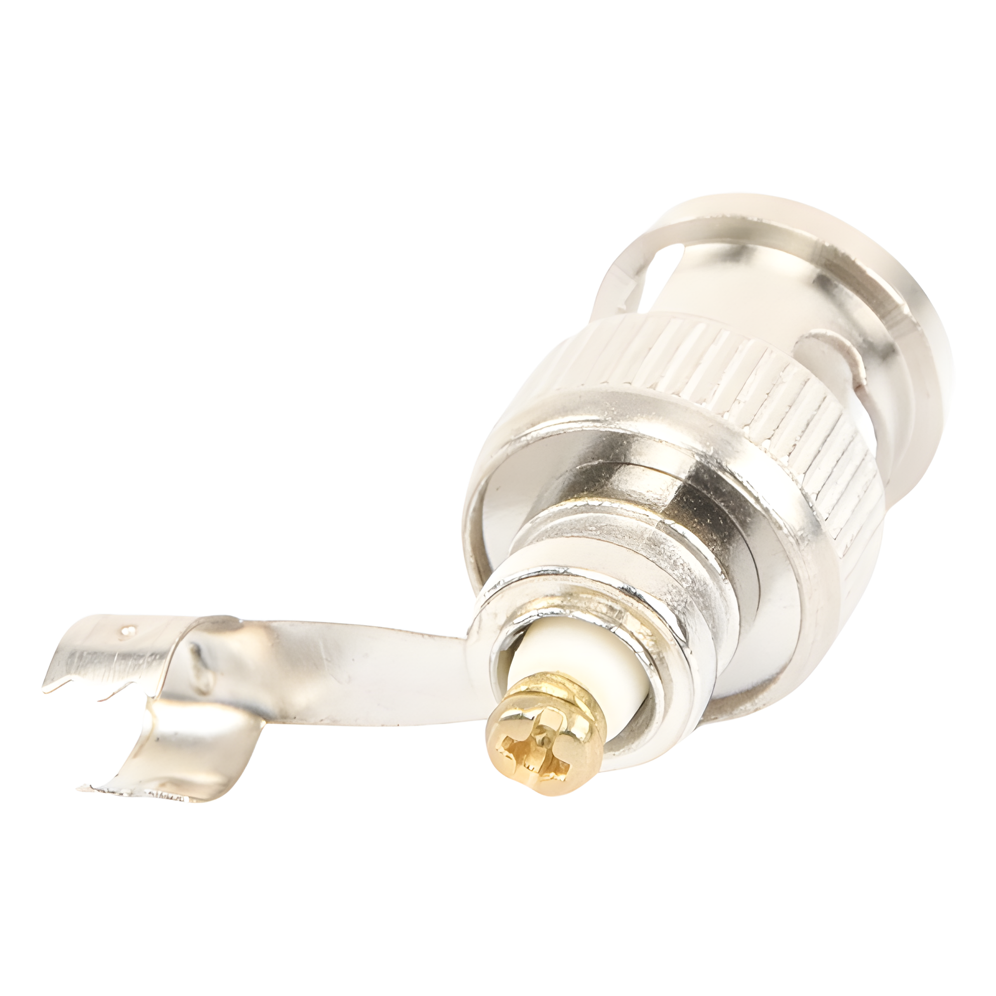 Conector BNC Macho / 75 Ohm / Base de Alivio PVC / Níquel-Oro-PTFE / RG-59 / 55 mm Longitud