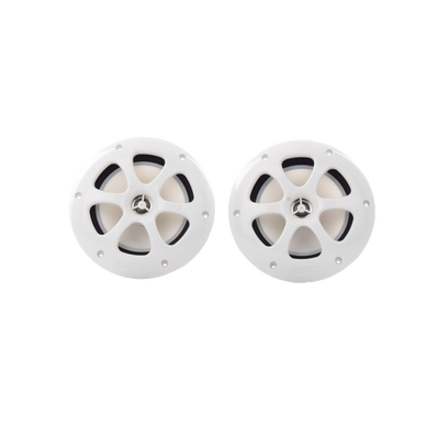 Par de altavoces fabricado en grado marinos en color blanco de 6.5"  de 100 W de entrada máxima