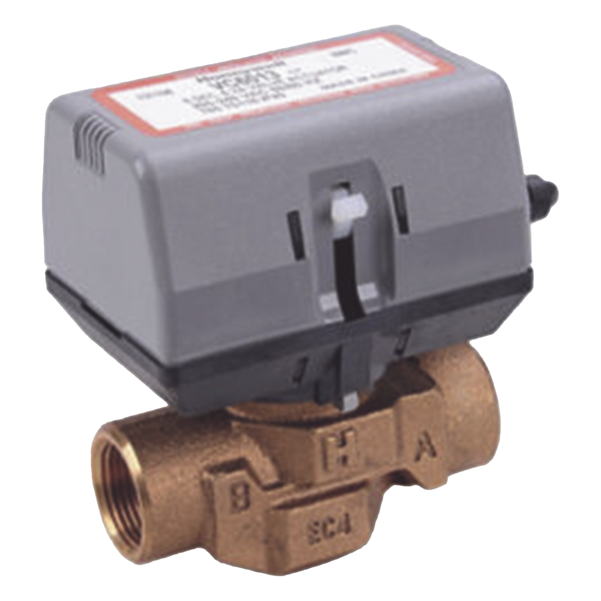 Válvula de Zona Motorizada / 2 Vías / 3/4" BSPT / Actuador 200-240 VAC / Cartucho Reemplazable / Agua-Glicol 60% — HONEYWELL HOME RESIDEO · SKU VC4013AM1000T