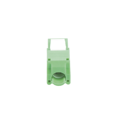 Módulo Jack Keystone Cat6A (Toolless), con Terminación en Ángulo 180 - Color Verde, Compatible con Faceplate y Patchpanel Linkedpro