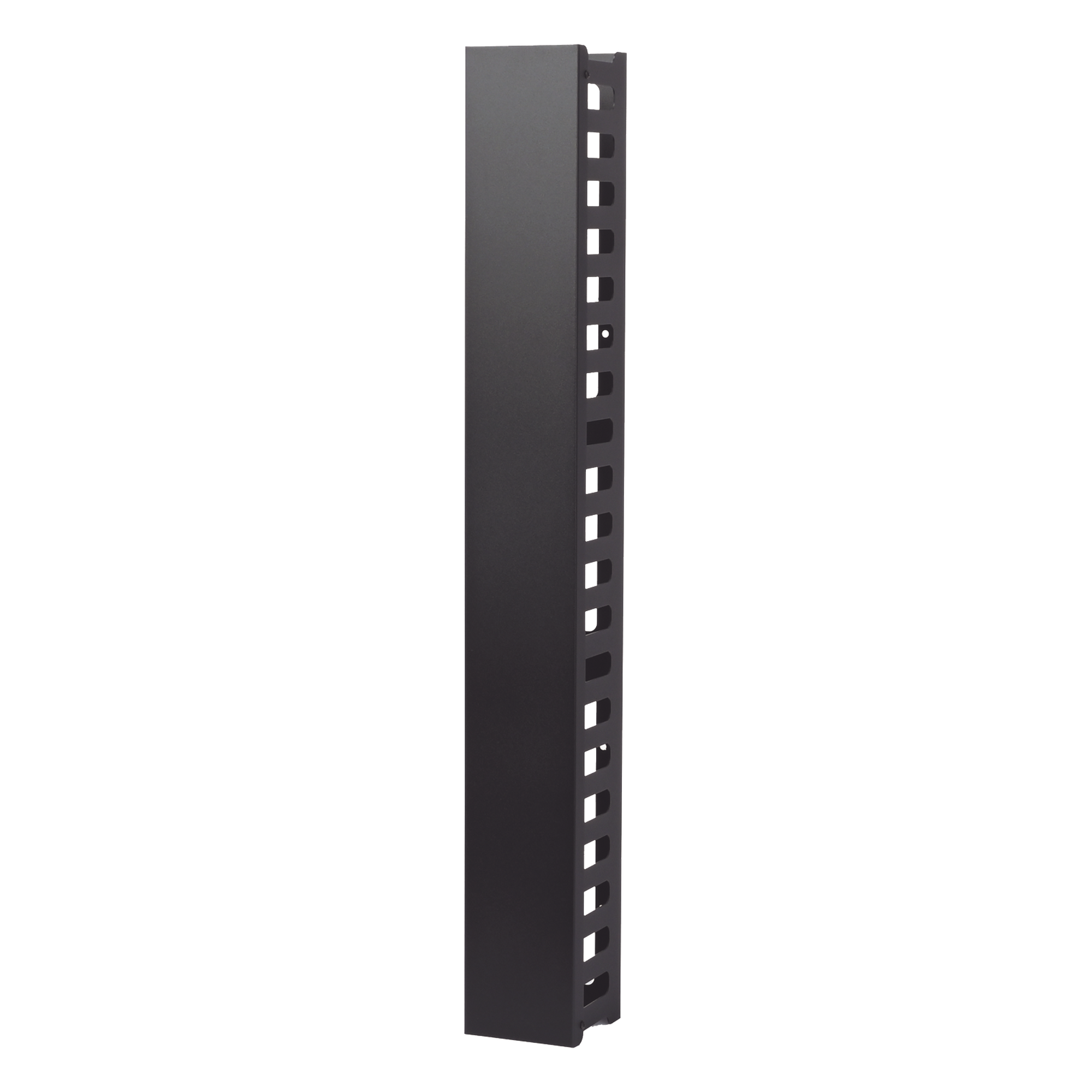 Organizador de Cable Vertical / 21 UR / Capacidad 260 Cat5 / 225 Cat6 / Acero Sólido / Tapa Integrada / 932 mm (3.06 ft) de Altura — LINKEDPRO BY EPCOM · SKU LPCV-21URM