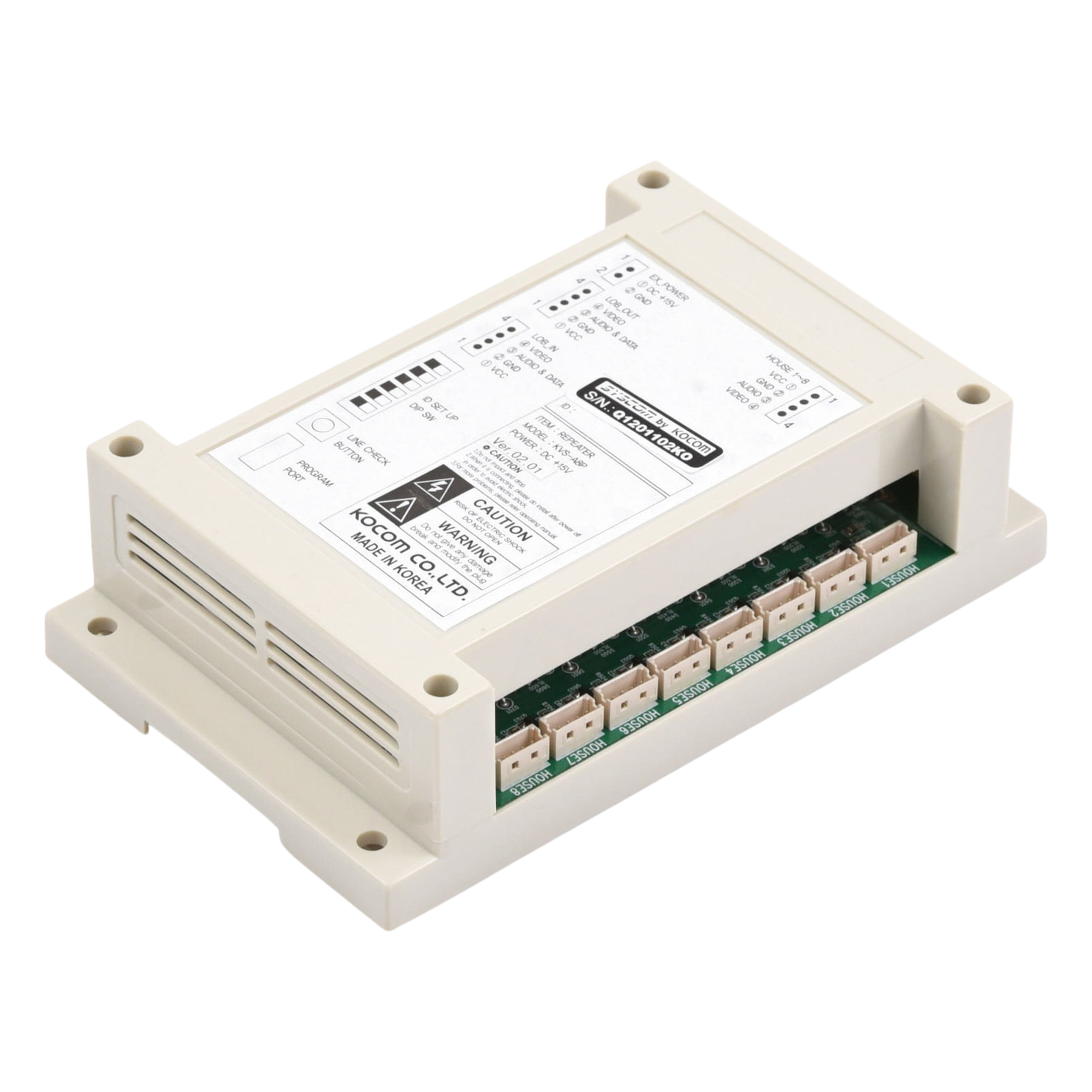 Distribuidor para videoportero / 8 departamentos / 4 hilos / DC 13V±2V / -10°C a +50°C