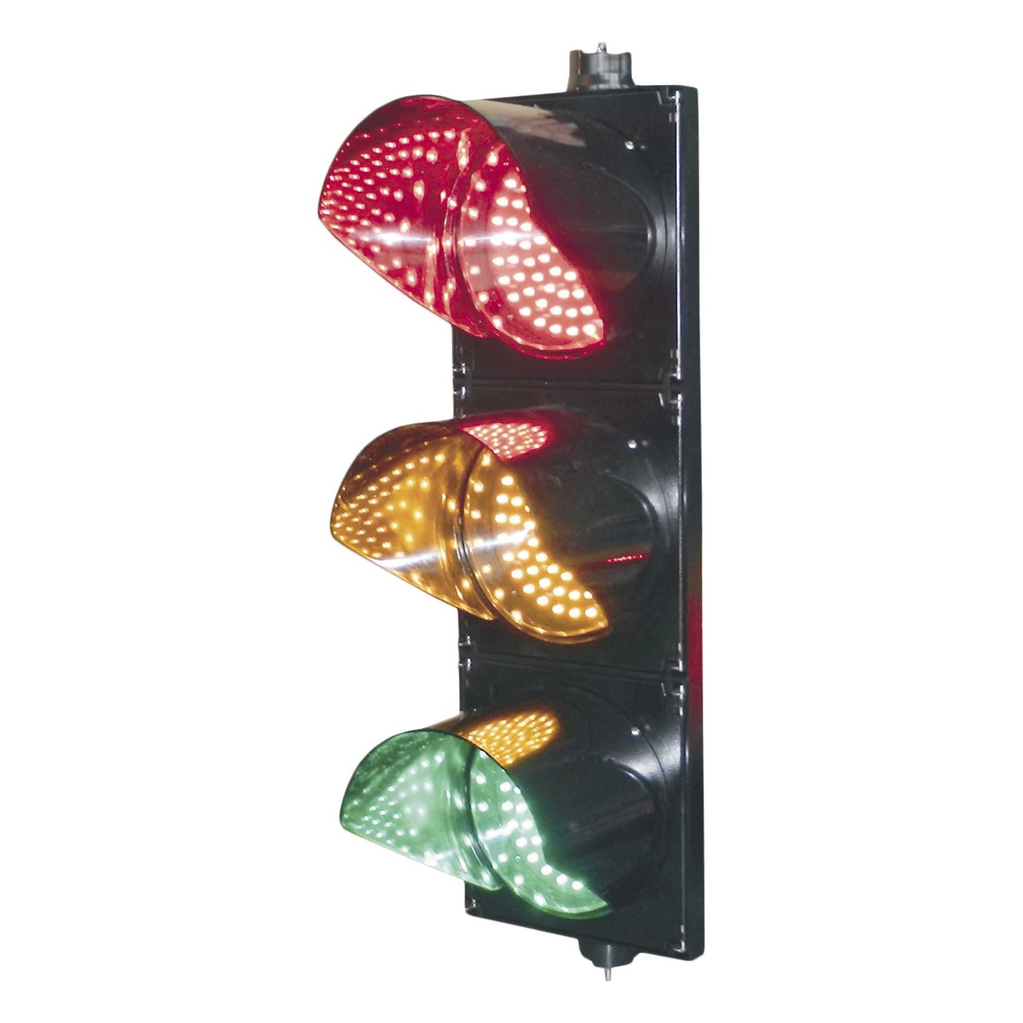 Semáforo LED / Diámetro 300 mm / Tricolor Rojo-Amarillo-Verde / Alta Intensidad 400-600 cd / 110 VCA / IP Hermético — ACCESSPRO · SKU PRO-LIGHT-LEDT-30