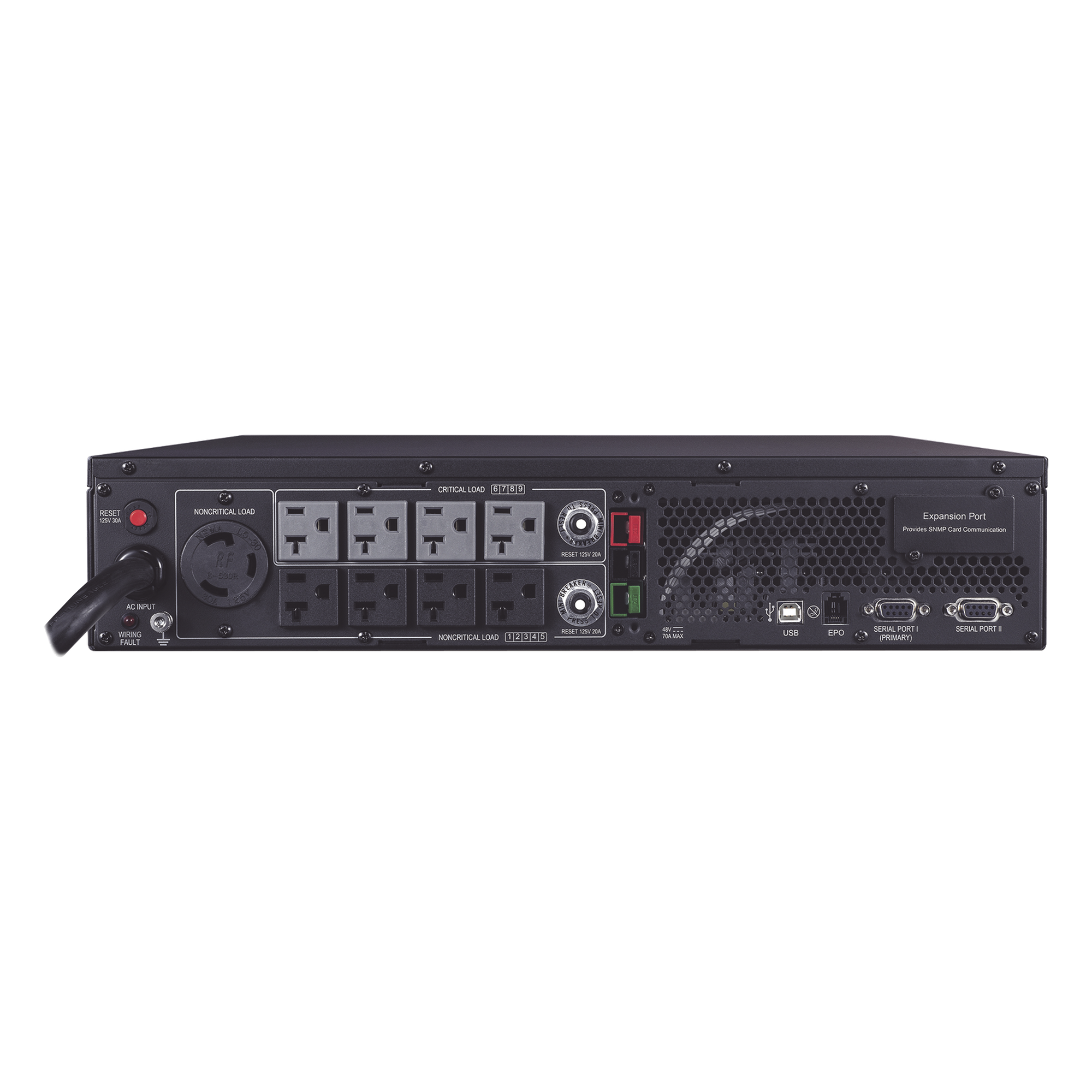 UPS de 3000 VA/2700 W, Topología Línea Interactiva, Entrada 120 Vca NEMA L5-30P, Onda Senoidal Pura, Torre o Rack de 2 UR, Con 8 Tomas 5-20R y 1 L5-30R