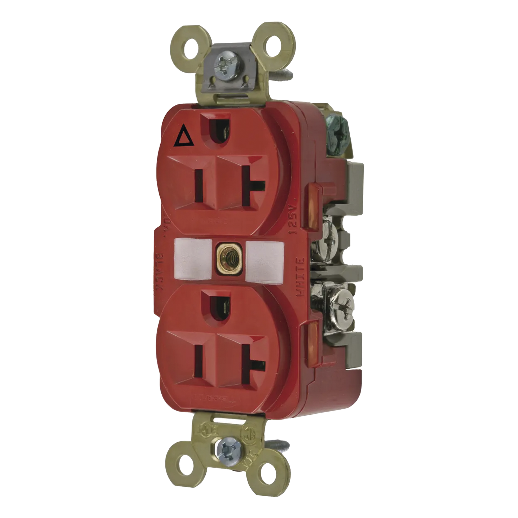 Contacto Dúplex Industrial / 20 A / 125 V / 2 Polos 3 Hilos / NEMA 5-20R / Aislado a Tierra / Rango -40°C a 75°C — HUBBELL · SKU HUB-IG5362R