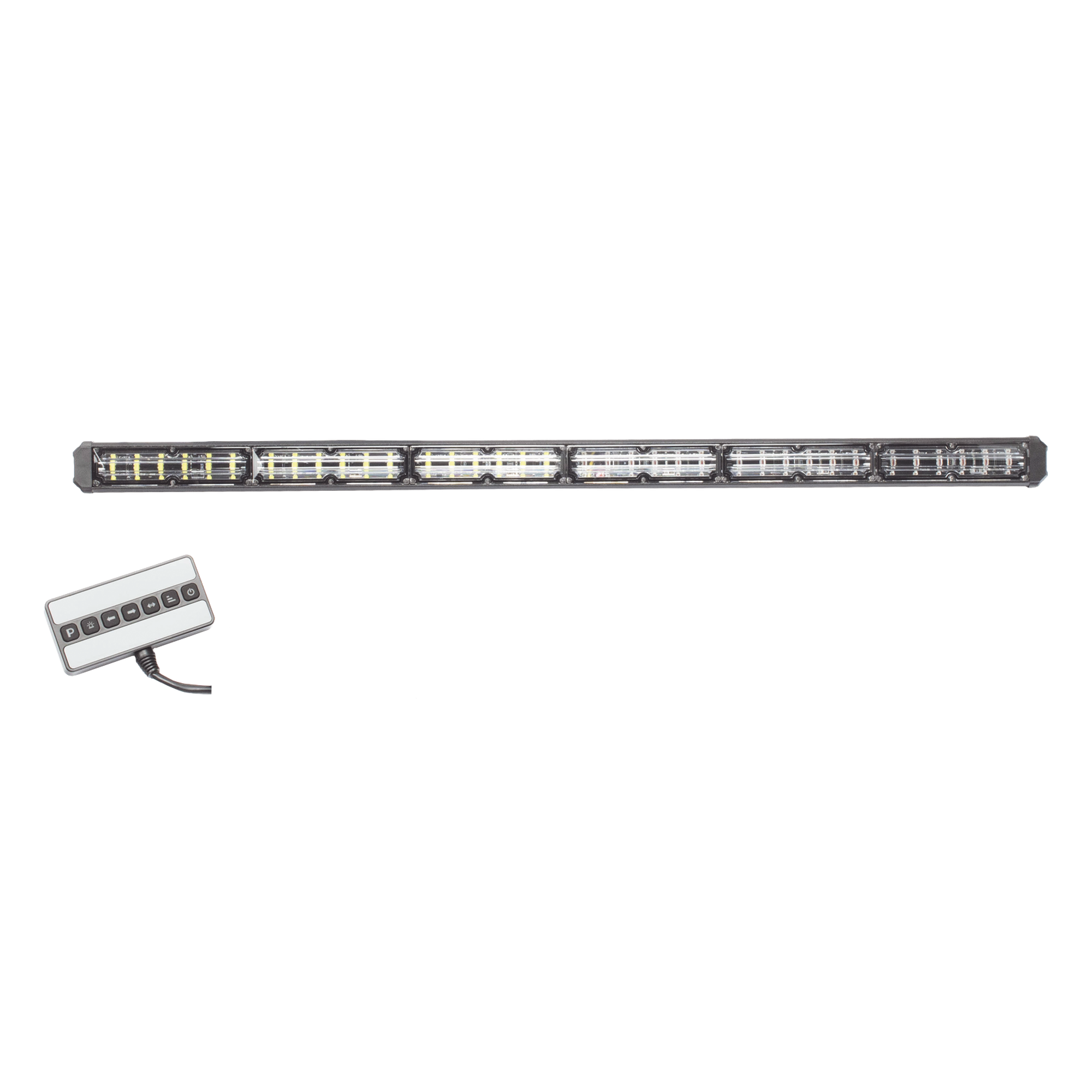 Barra de Luz de Advertencia / 6 Módulos / 24 LED Gen III / 30 Pulgadas (762 mm) / Ámbar / 18 Patrones / 10-30 VCC — EPCOM INDUSTRIAL SIGNALING · SKU XLT2136A