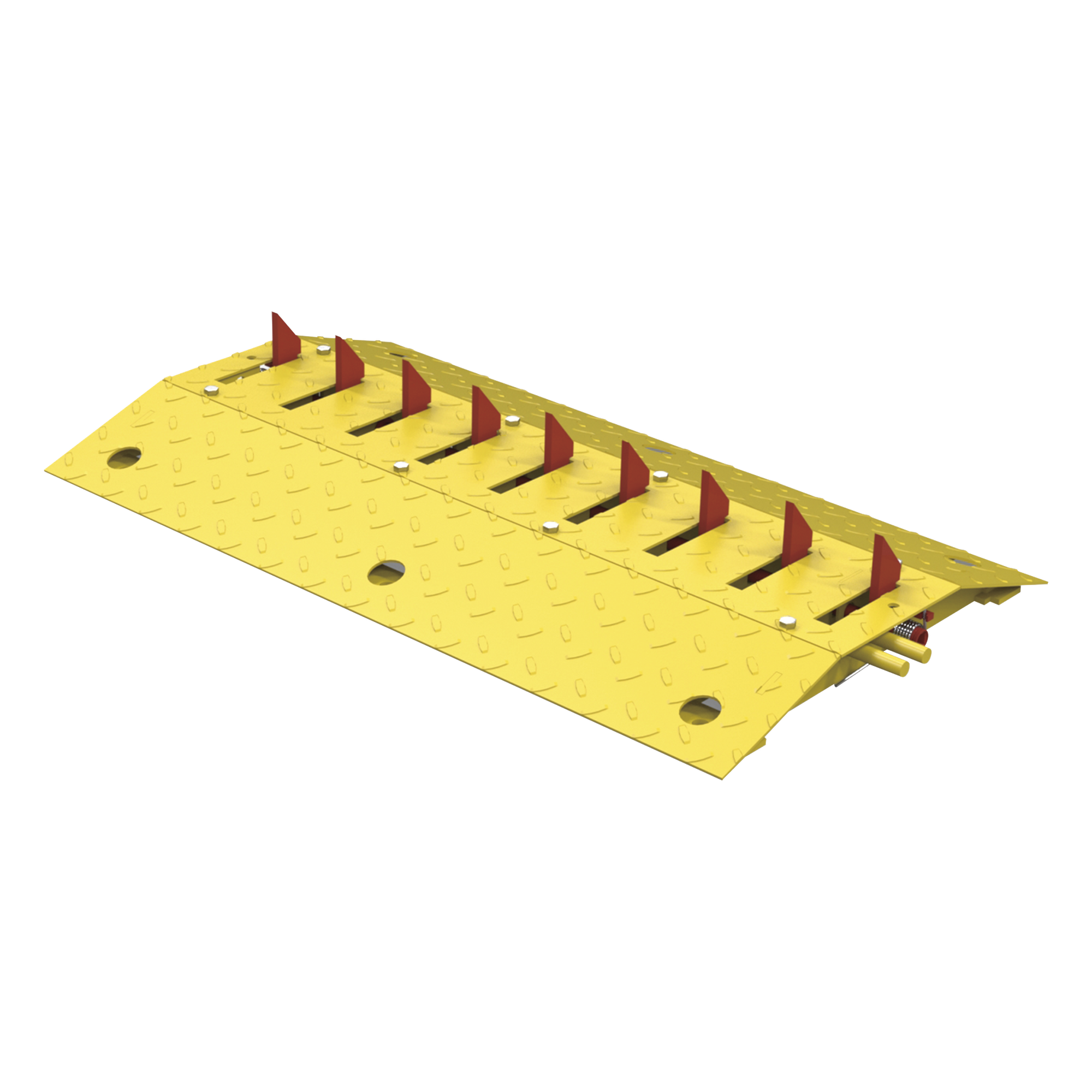 Sección de Picos Ponchallantas / Uso Rudo / 10,000 kg por Eje / Acero Calibre 11 / 914 x 527 x 58 mm / Activación por Resortes — ACCESSPRO · SKU XB-TK-A