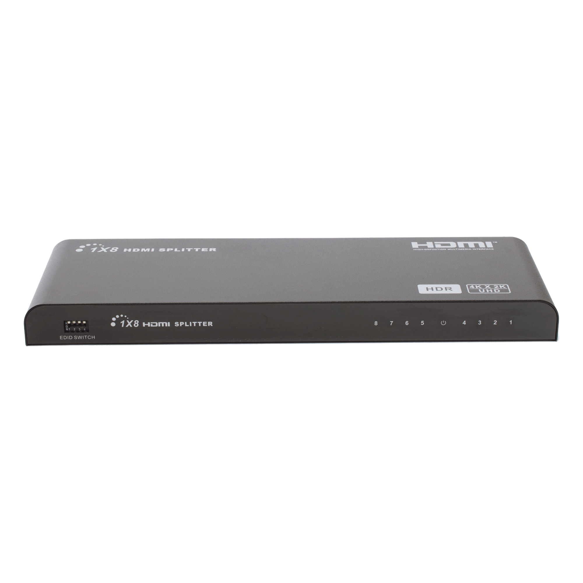 Splitter HDMI / 1 Entrada 8 Salidas Simultáneas / 4K×2K @ 60 Hz / HDR10 / Dolby Vision / 18 Gbps / 10 m (32.8 ft) / HDMI 2.0 / HDCP 2.2 — EPCOM TITANIUM · SKU TT318HDR-V2.0