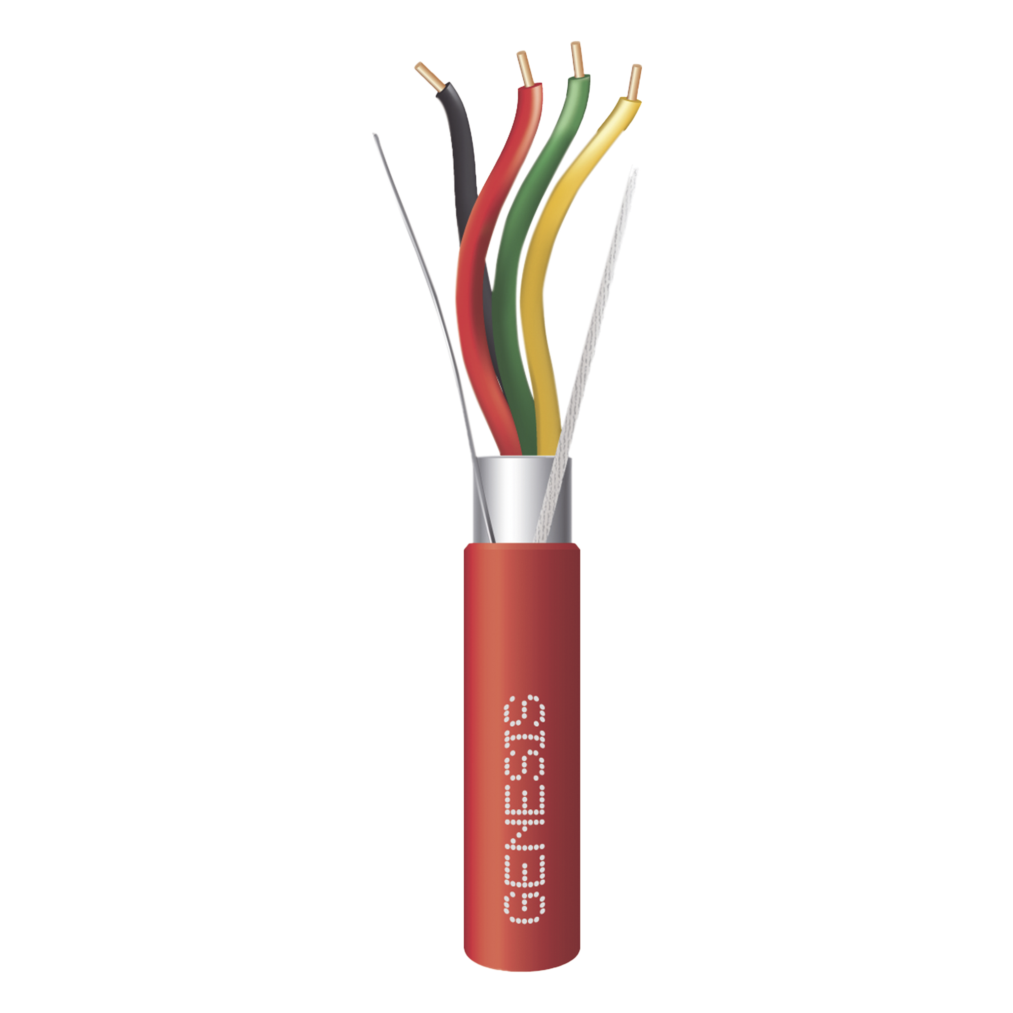 Cable Riser para Sistemas de Detección de Incendio / 4x18 AWG / Blindado / FPLR / 152 m (500 ft) / Rojo — GENESIS · SKU 4403-5504