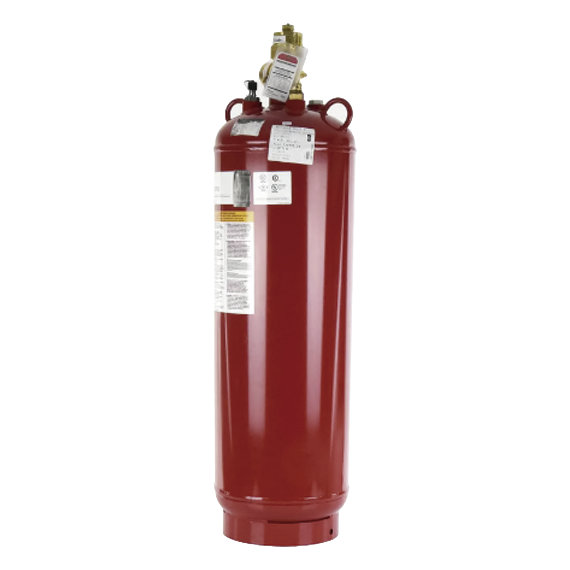 Cilindro con Válvula para Sistema de Extinción / 350 lb (158.7 kg) / Válvula 2" con Indicador de Nivel / UL Listed y FM Approved / USCG Approved