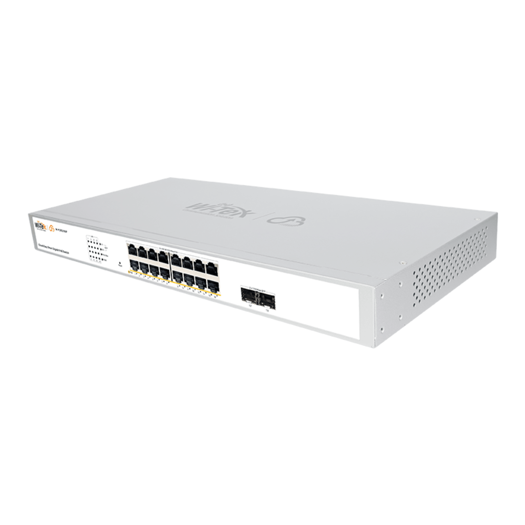Switch Administrable PoE  / 16 puertos PoE af/at Gigabit /  2 x SFP Gigabit / Administración Cloud Gratuita / Presupuesto 240 W