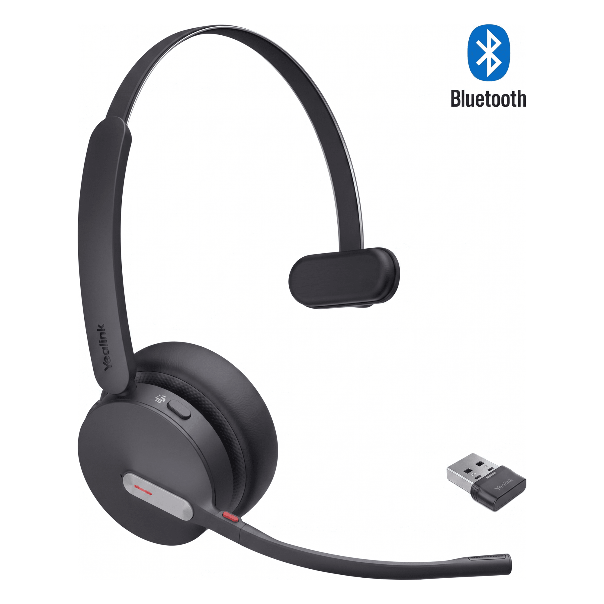 Diadema Bluetooth / Cancelación de Ruido con 3 Micrófonos / Bluetooth 5.3 / Alcance 50 m (164 ft) / Batería 35 Horas / UC Multiplataforma — YEALINK · SKU BH70-MONO-UC-USB-C/A