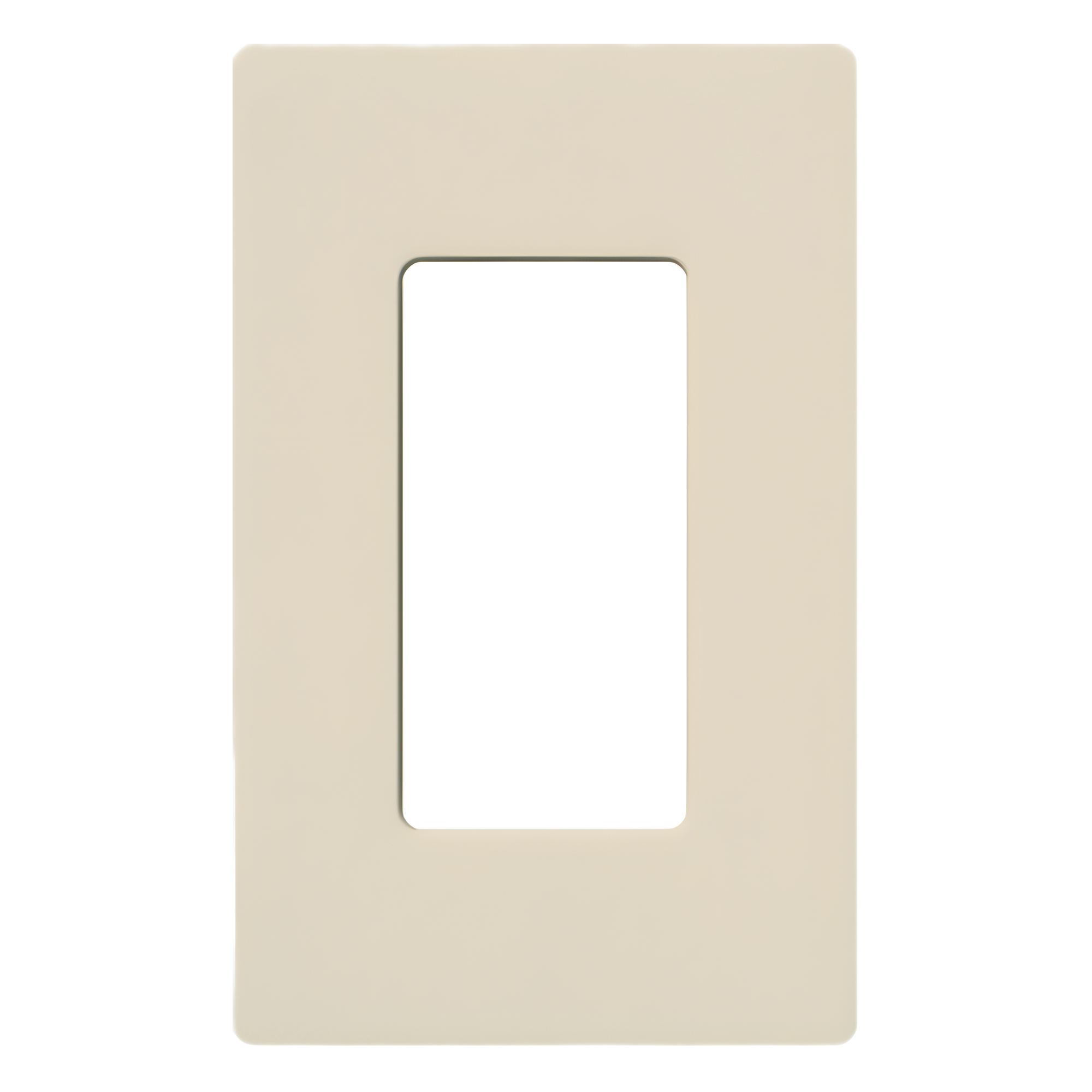 Placa de Pared / 1 Gang / Screwless / Apertura Designer / Acabado Brillante Almendra Claro / Perfil 7.6 mm — LUTRON ELECTRONICS · SKU CW1-LA