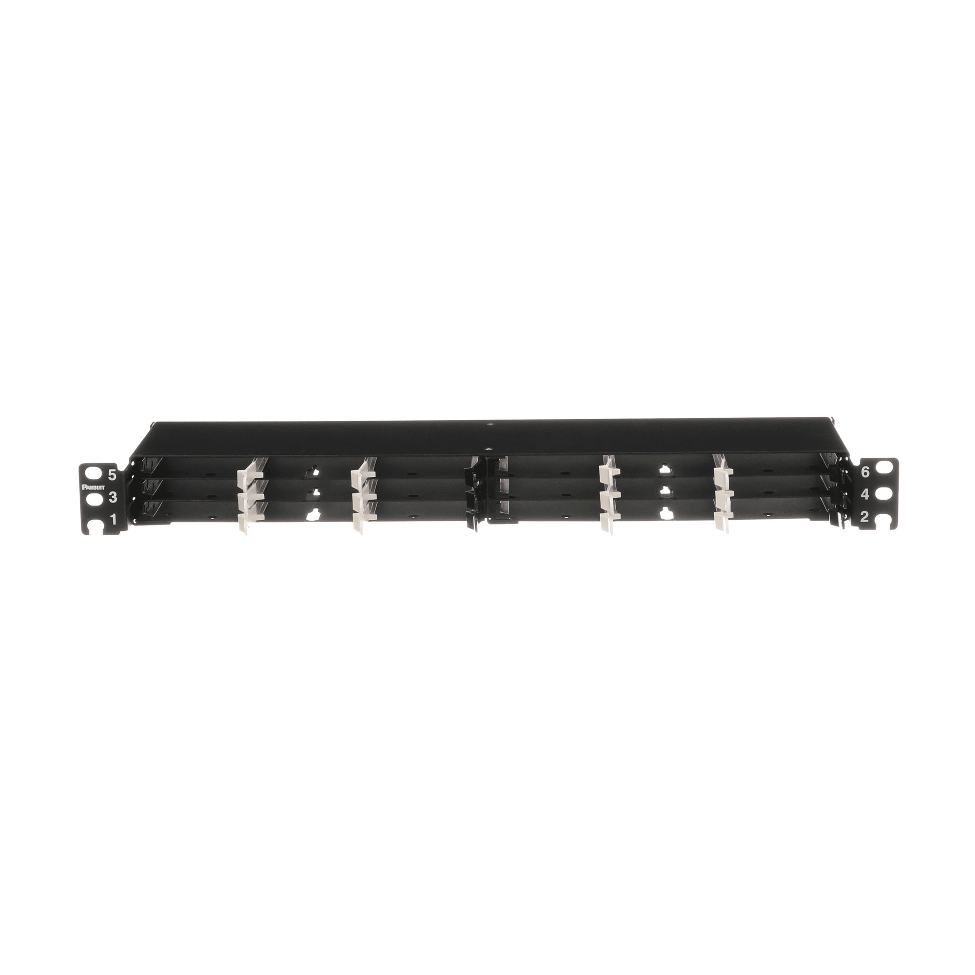 Panel de Distribución de Fibra Óptica / 1 UR / 19" / 144 Fibras / 18 Cassettes HD Flex / 4 Espacios / 1.72" (43.7 mm) Alto — PANDUIT · SKU FLEX1UPN04