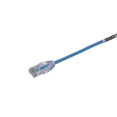 Cable de Parcheo TX6, UTP Cat6, Diámetro Reducido (28AWG), Color Azul, 15.2 cm (6 pulgadas)