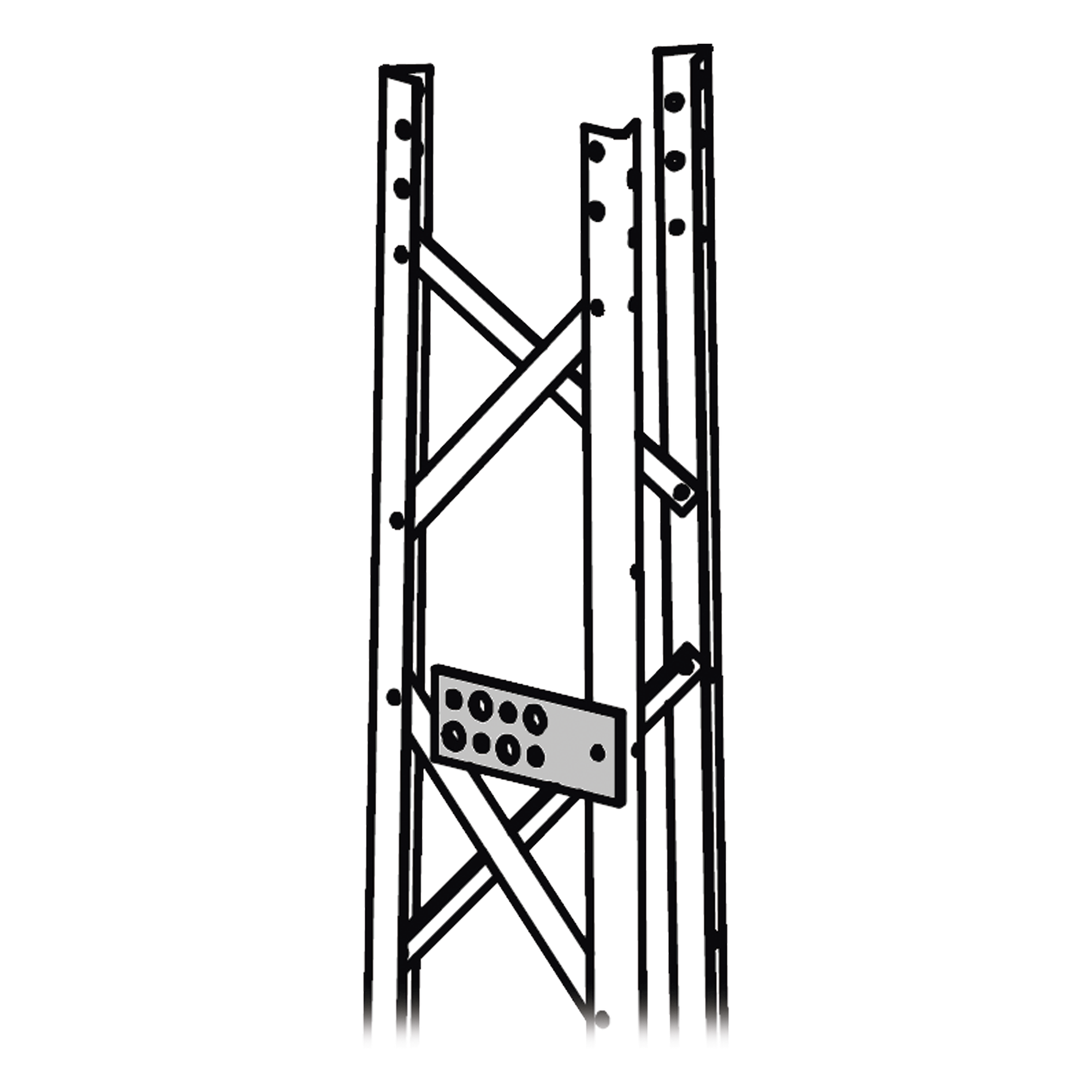 Guía de Cableado de Comunicación / Galvanizado en Inmersión en Caliente / Compatible Línea TITAN / 3 Unidades por Sección — Trylon · SKU TRY-T-TXB
