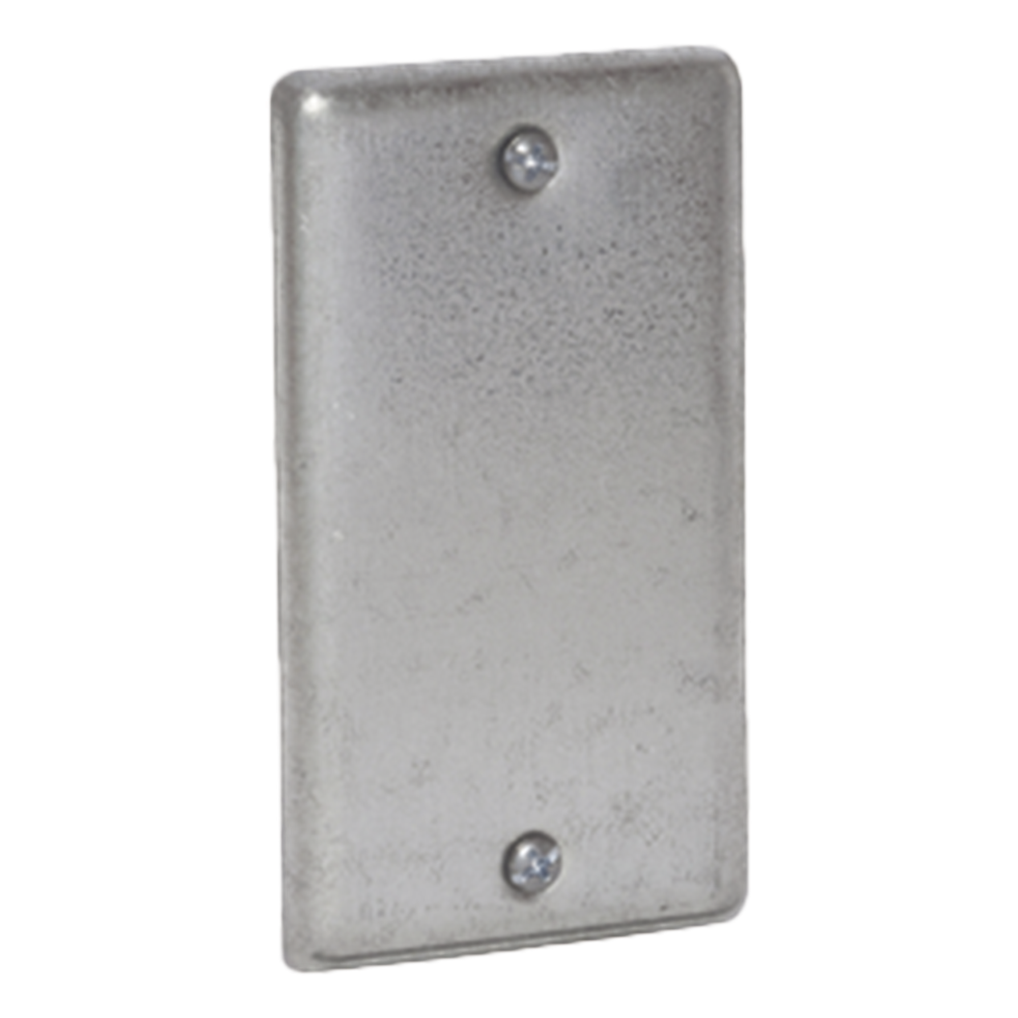 Tapa Ciega para Caja de Mano / 4 Pulgadas / Acero Galvanizado / Diseño Troquelado / Esquinas Redondeadas — RACO · SKU HUB860