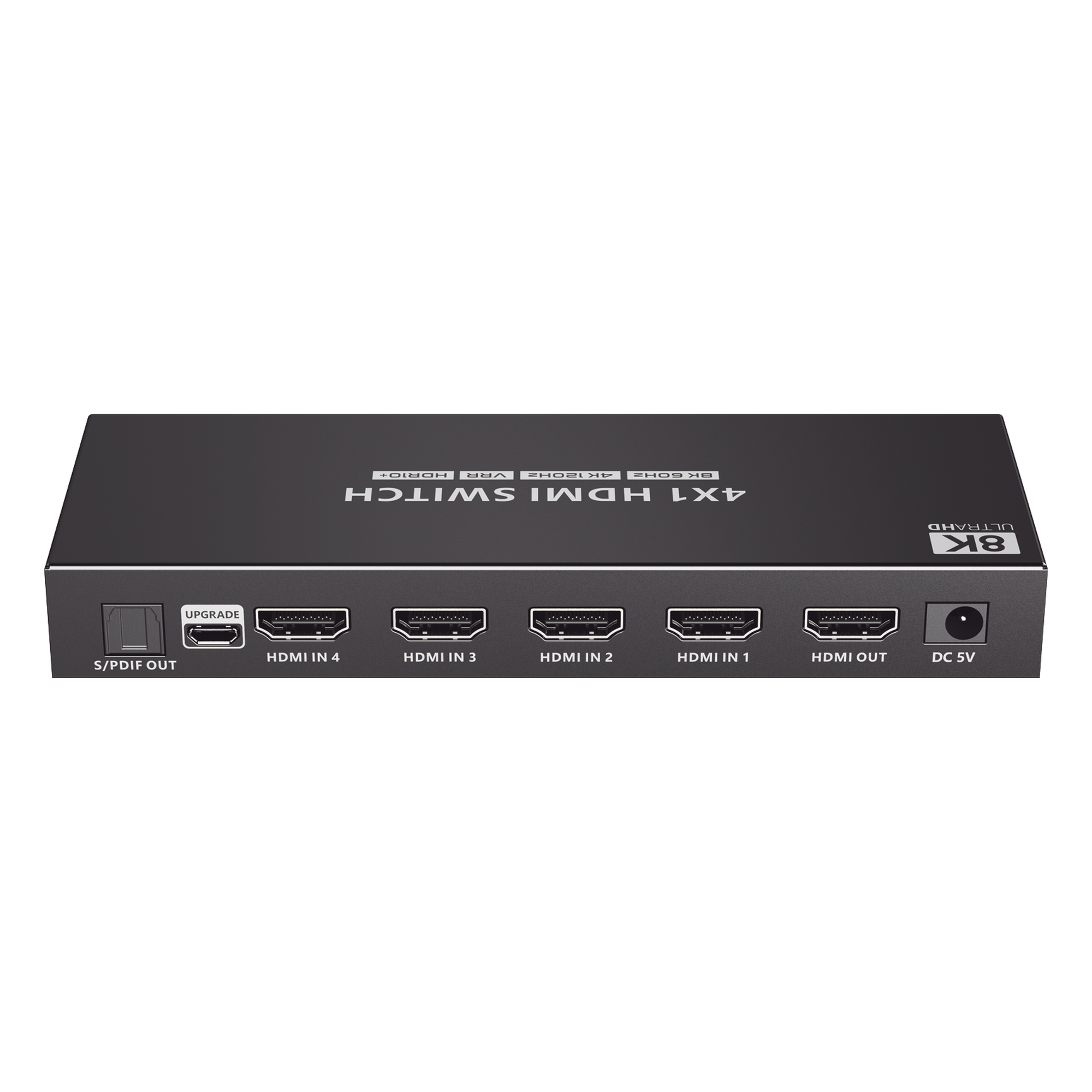 Conmutador HDMI / 4 Entradas 1 Salida / 8K@60Hz / 48 Gbps / HDMI 2.1 / Control IR y RS-232