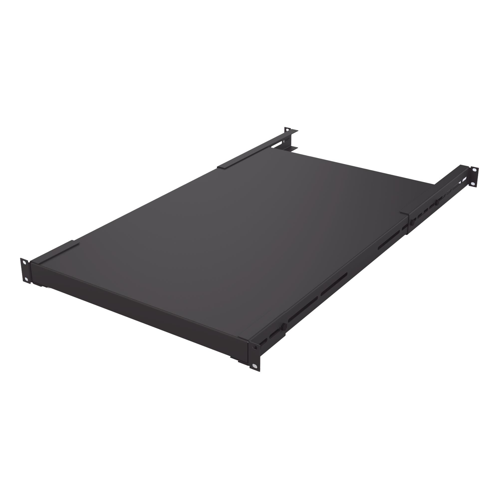 Charola para Rack 19 in / Profundidad Ajustable 495 a 965 mm / Carga 110 kg / 3U / Doble Fijación / Color Negro — LINKEDPRO · SKU SCH-D70-1U
