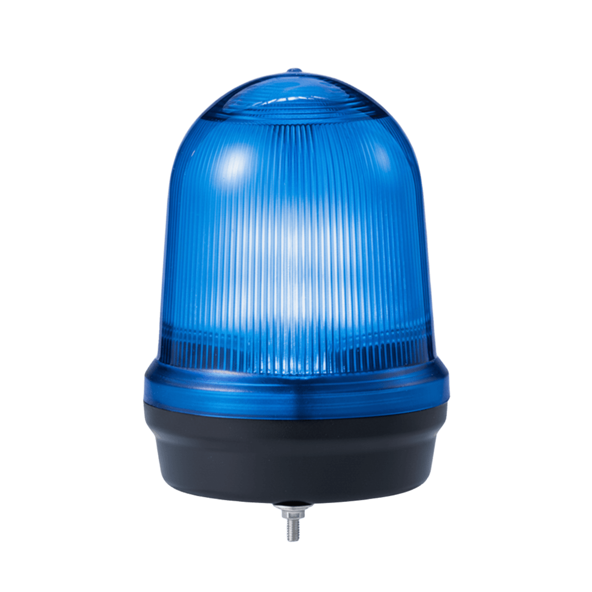 Luz de Señal LED Multifunción Voltaje  110-220 VCA, LED con 4 patrones  Fijo, Flasheante, Simulación Giratorio y Estroboscópico / IP65 / -30 °C a +50 °C / Color Azul