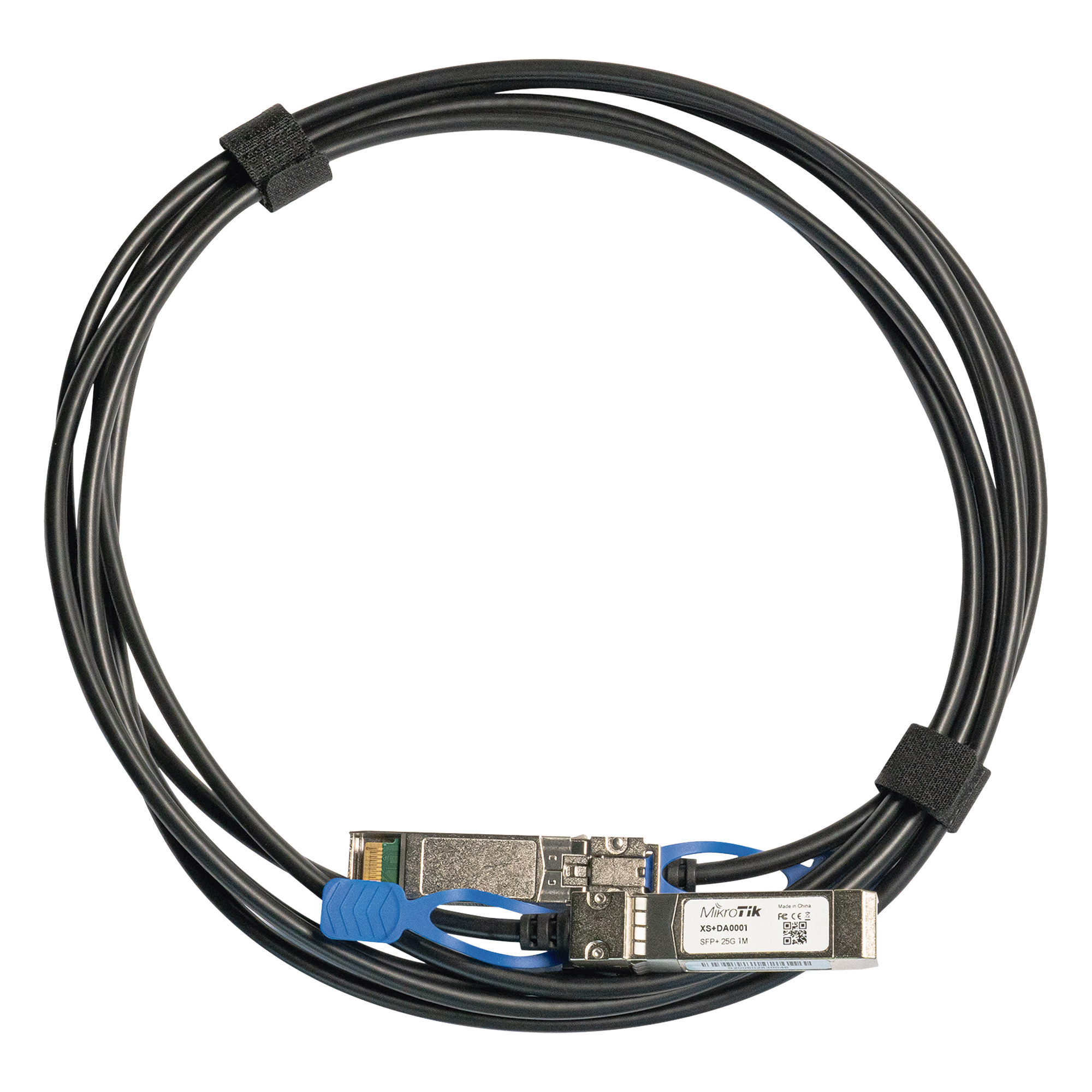 Cable de Conexión Directa SFP / Triple Velocidad 1G/10G/25G / Longitud 1 m (3.3 ft) / Baja Latencia / Bajo Consumo / MTBF 100,000 h — MIKROTIK · SKU XS+DA0001
