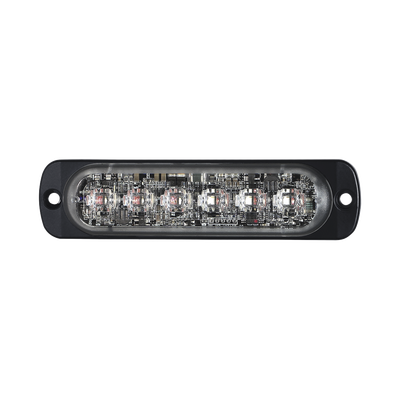 Luz Auxiliar de 12 LED, Rojo/Claro, Lente Transparente, SAE