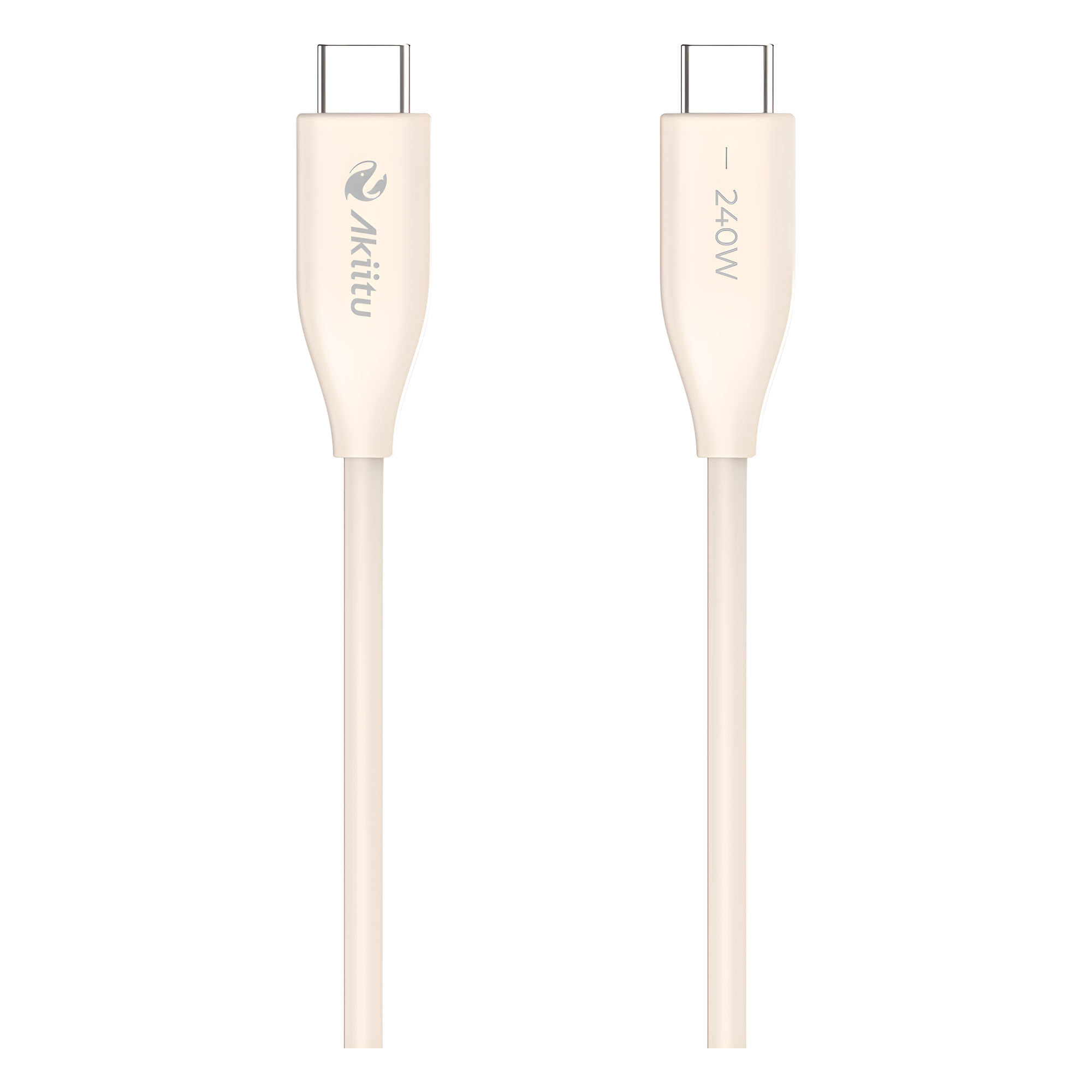 Cable de Carga USB-C a C / 240W / 1.5 m (4.92 ft) / GaN / Transferencia 480 Mbps / Silicona Anti-Enredos / Conectores Aluminio — EZVIZ · SKU AKPAC24SL1.5M