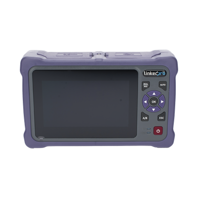 OTDR Touch para Pruebas en los Enlaces de Fibra Óptica Multimodo / Longitudes de onda  850nm y 1300nm / Función VFL 10mW / Función OPM / Función de Mapeo de cables de Red RJ45 / Recargable / Distancia de prueba de hasta 2 
