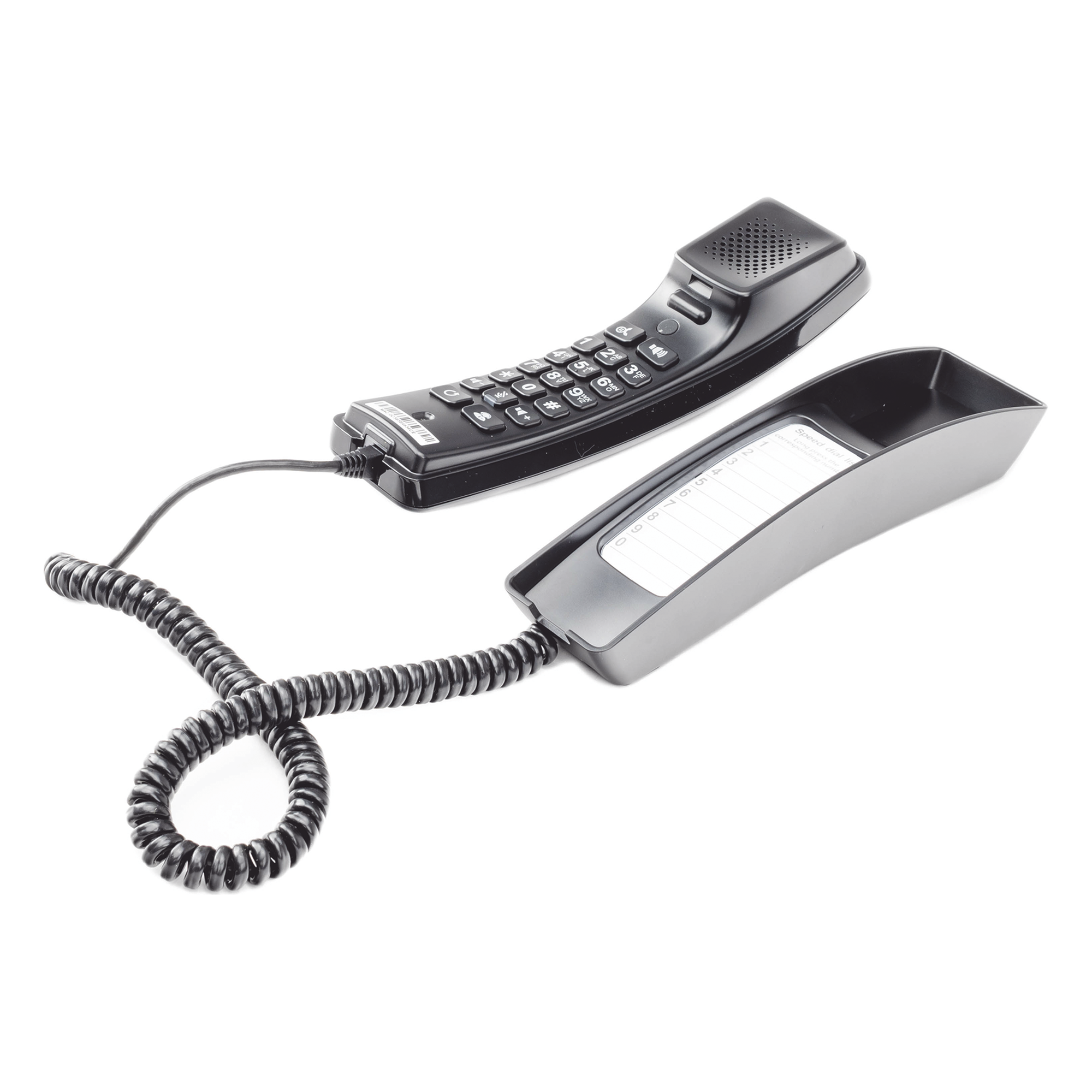 Teléfono IP profesional para Hotelería, montaje en pared,  teclado numérico estándar, conferencia de 3 vías, Opus y PoE.