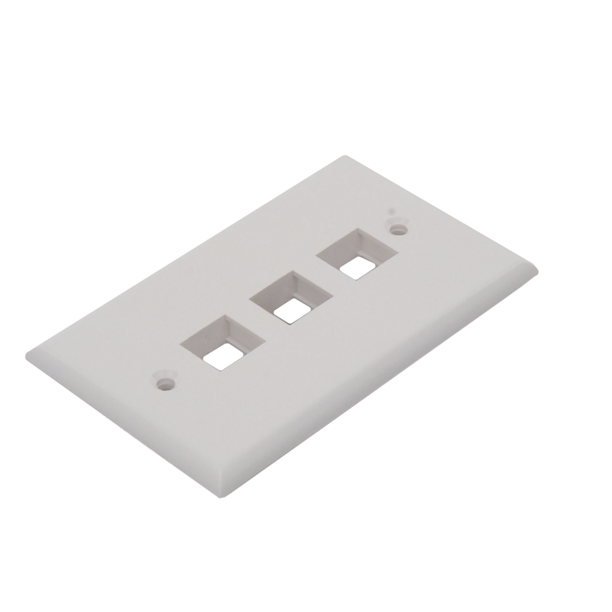Placa de Pared / 3 Puertos Keystone / Vertical / Termoplástico UL94V-0 / 2.75'x4.52'