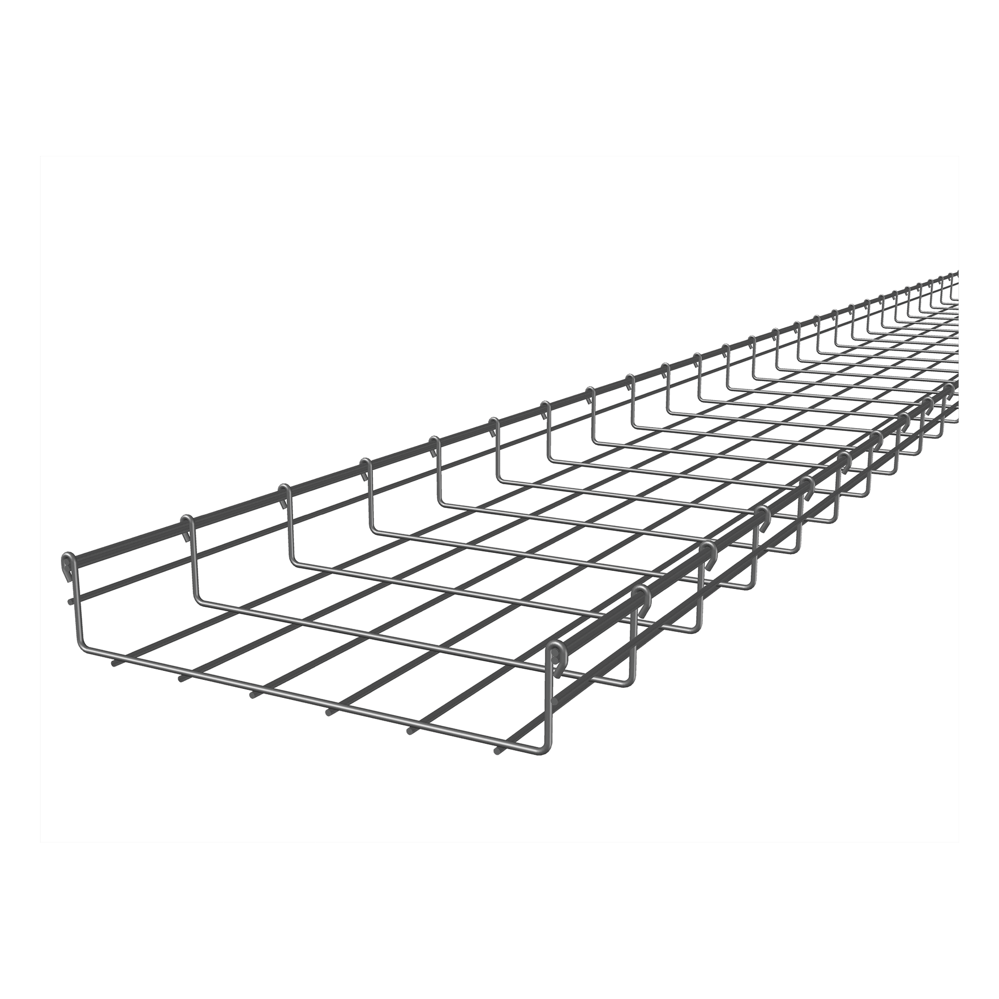 Charola Tipo Malla / 54 mm Peralte / 300 mm Ancho / 3 m Longitud / 10 pies / Electro Zinc 15-20 micras / 258 Cables Cat6 — CHAROFIL · SKU CH-54-300EZ