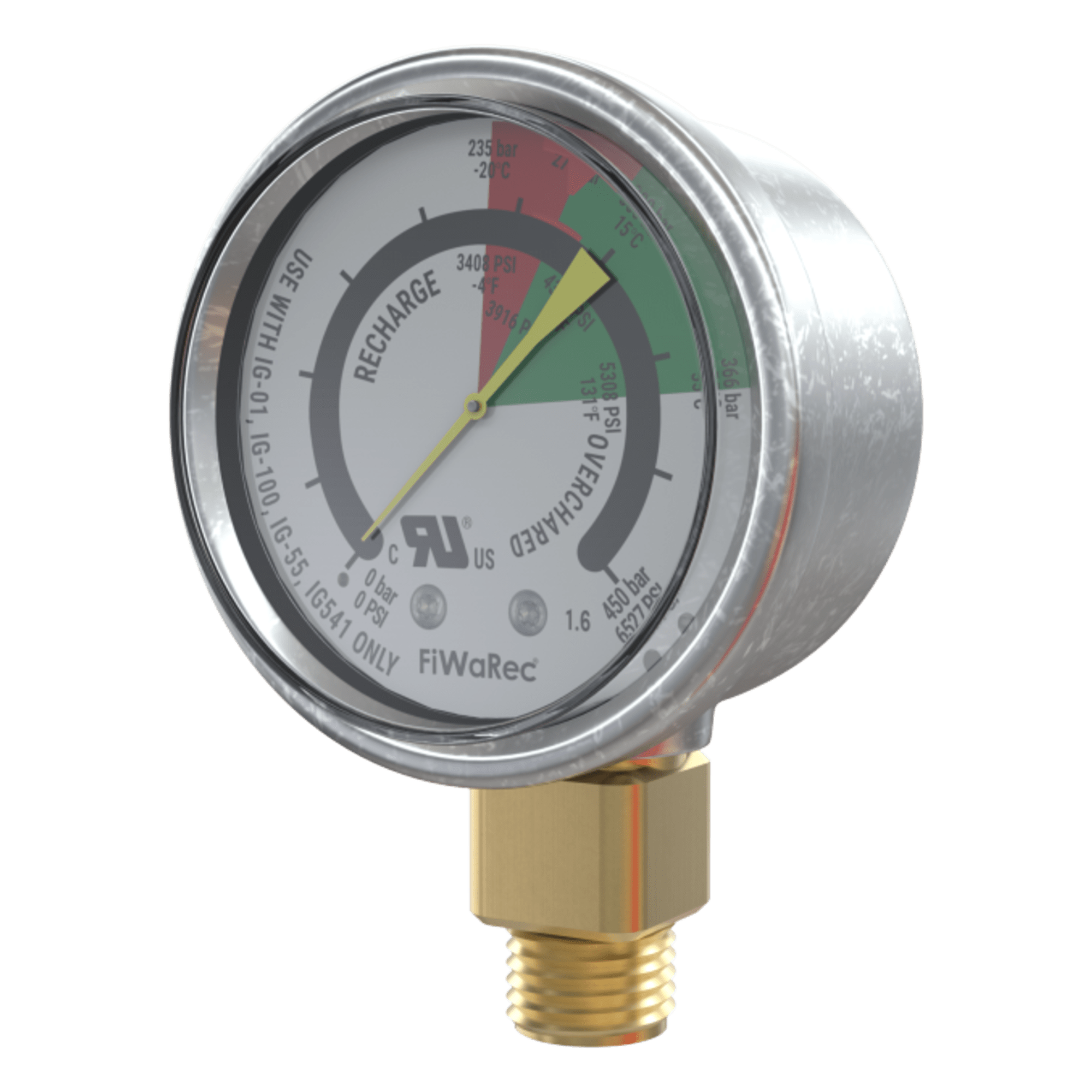 Manómetro de Contacto / 2901 PSI (200 bar) / Contacto N.O. Baja Presión / IP65 / -20°C a +55°C / 50 mm — VIKING · SKU 927612