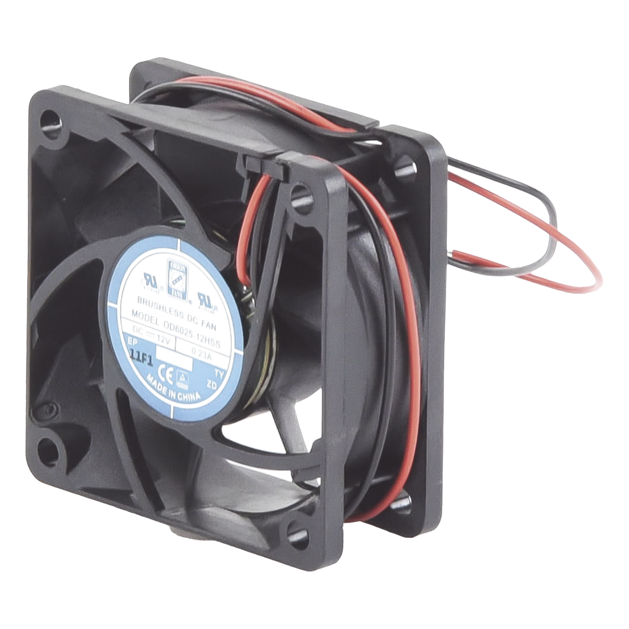 Ventilador Axial Anticondensante / 60 x 60 x 25 mm / 12 Vcc / 4390 RPM / 25.0 CFM / Unión Sellada