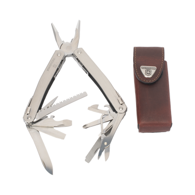 Navaja Victorinox Multiherramienta  Spirit X con 24 Funciones, Incluye Funda de Piel