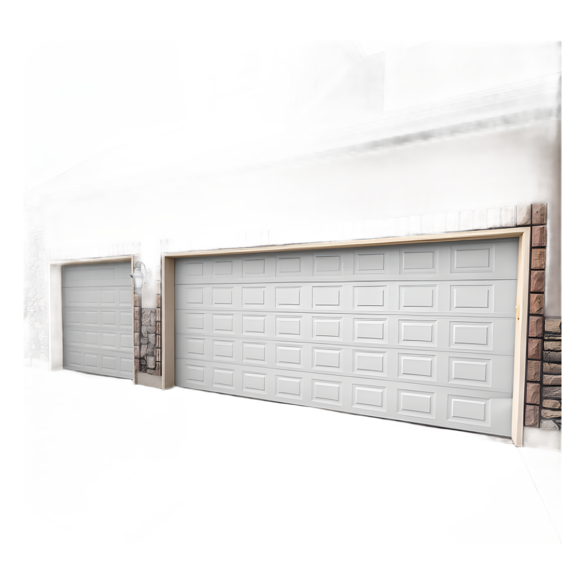 Puerta de Garage Residencial / Panel Calibre 26 / Relleno Poliuretano 43 mm / Densidad 45 kg/m³ / Diseño Americano / Operación Silenciosa — ACCESSPRO · SKU SECGAR147SC