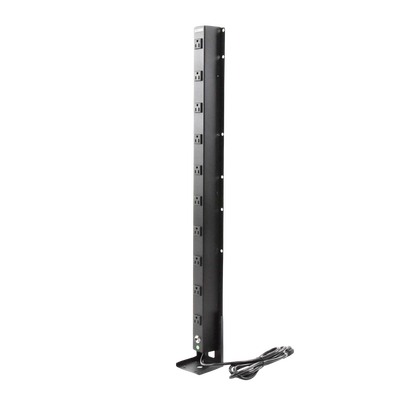 PDU Vertical de 10 Contactos (NEMA 5-15R). Volt. Ent./Sal.: 120Vca/15A compatible con Racks EIRL y EIQR. 