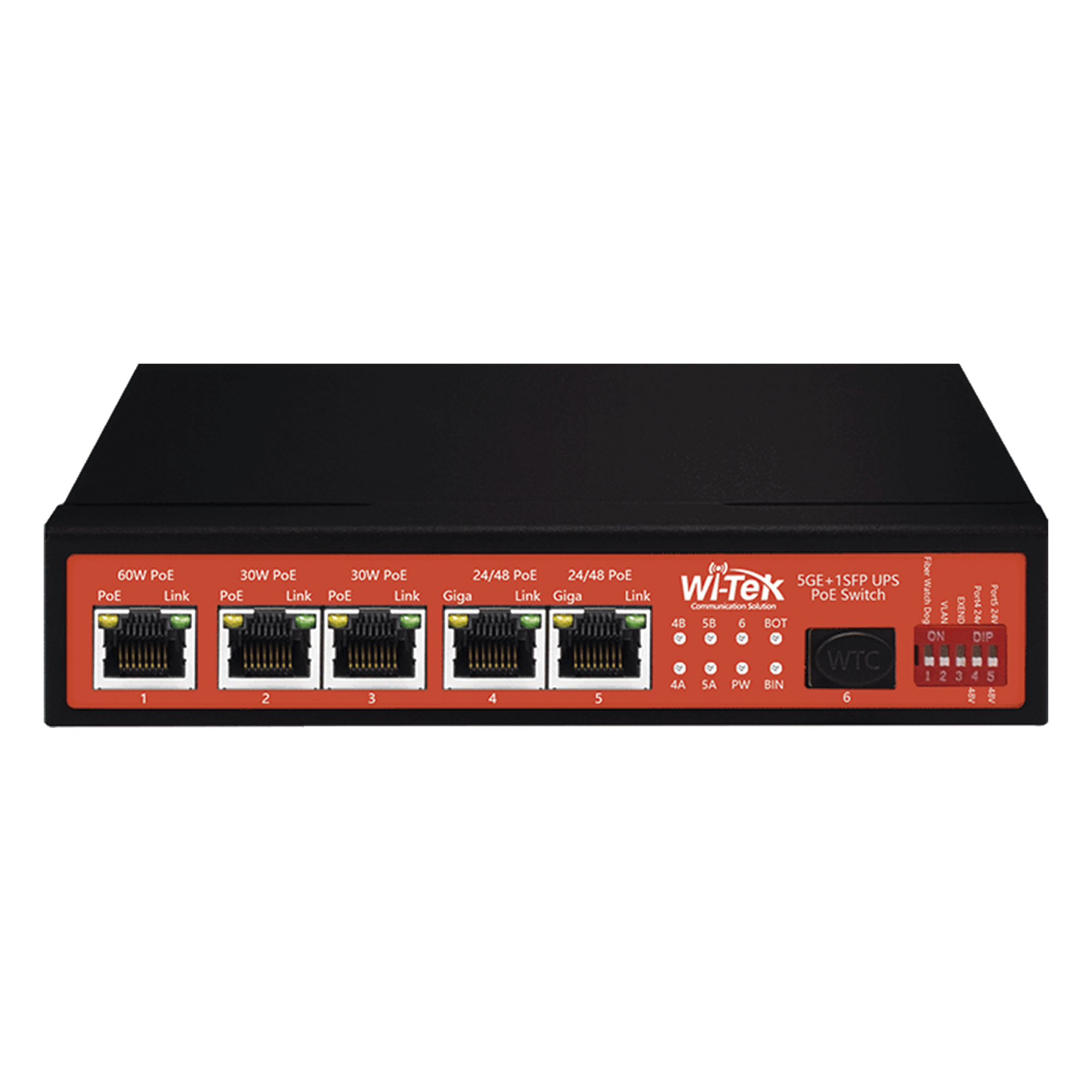 Controlador Solar de 15A con Switch PoE /  1 Puerto Gigabit PoE 802.3 bt / 2 Puertos PoE 802.3 af/at / 2 Puertos PoE Pasivo 24/48 Vcc / 1 Puerto SFP / No administrable
