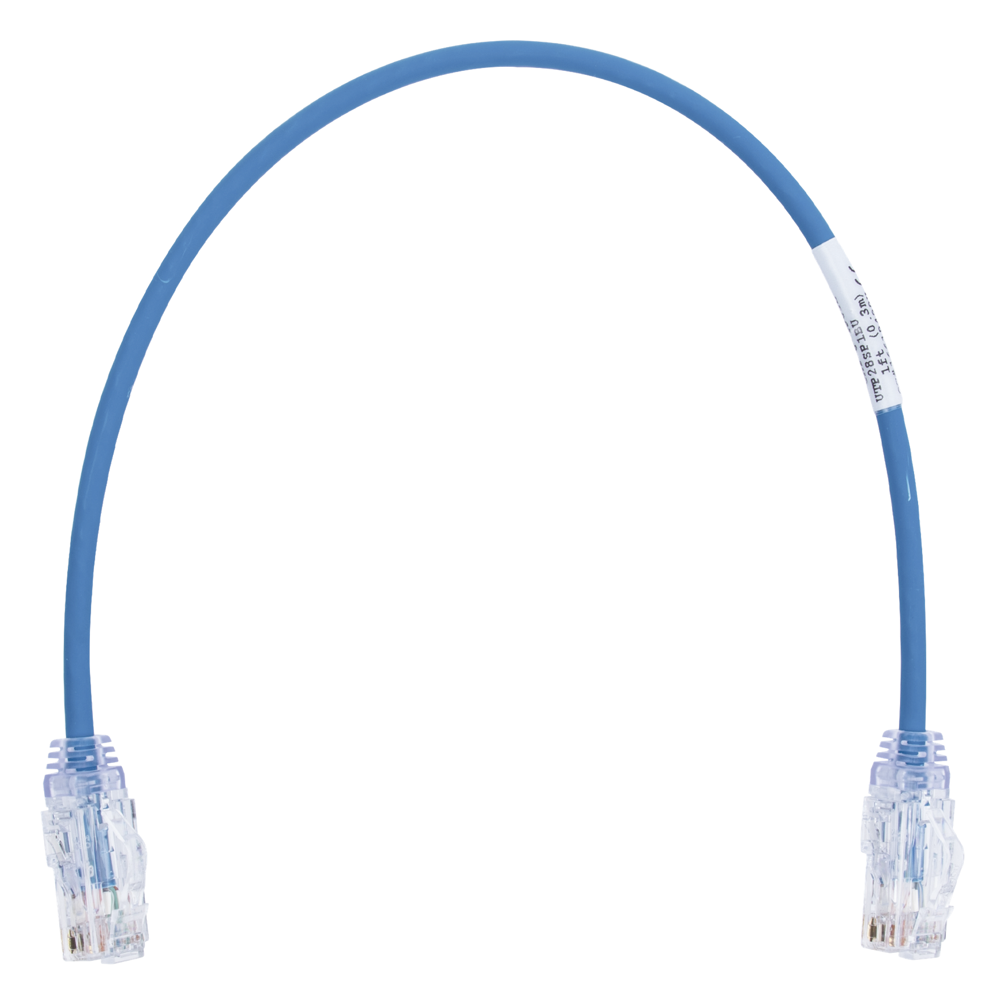 Cable de Parcheo / Cat6 / 28AWG / Diámetro 3.8mm / UTP / 0.3m (1 Pie) / Azul / LSZH — PANDUIT · SKU UTP28SP1BU