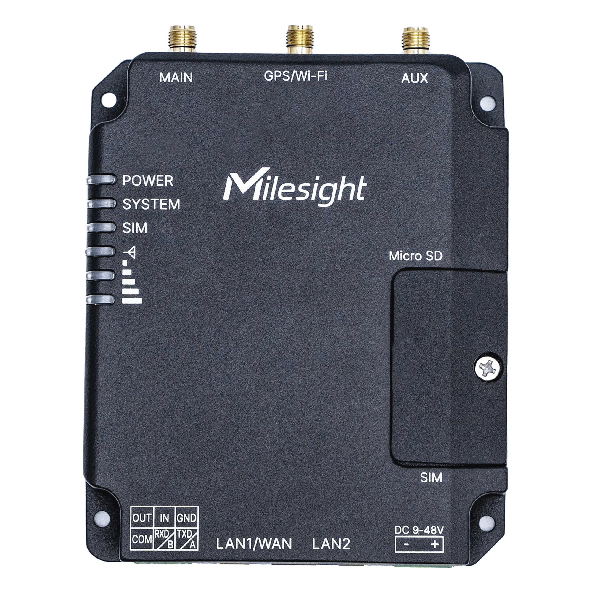 Router Industrial 4G LTE / Wi-Fi 802.11b/g/n / Dual SIM Failover / 2 Puertos Fast Ethernet / RS232+RS485 / -40°C a 70°C / VPN Multi-Protocolo — MILESIGHT · SKU UR32-L04AF-W-485