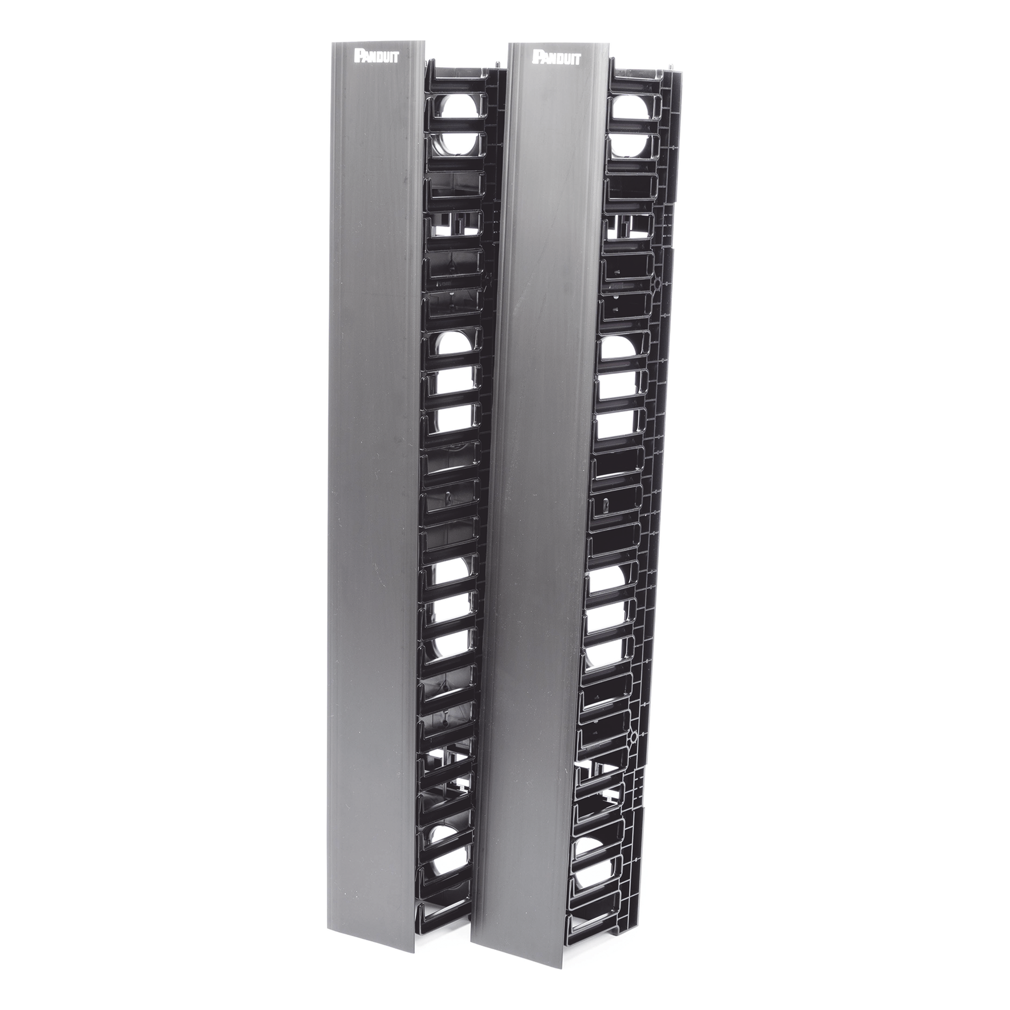 Organizador Vertical de Cables / Doble Cara / 45 RU / 5x12in / 4.9in Ancho / 6.9ft Altura / Negro