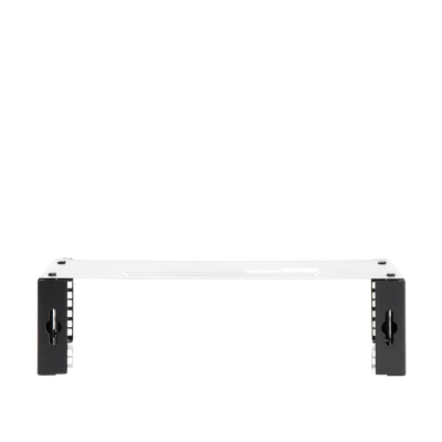 Rack Abierto de montaje en Pared, de 19in,  Profundidad Ajustable (8" a 12") de 2.5  Unidades de rack, con Capacidad de Crecimiento.