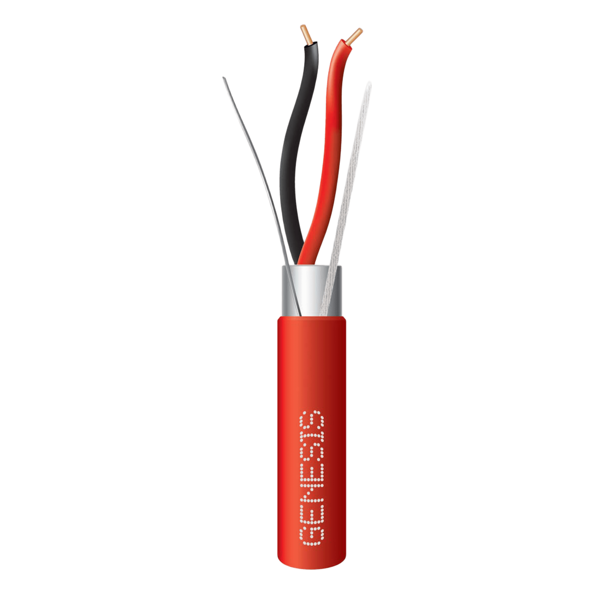 Cable para Alarmas de Incendio / 2x16 AWG / Blindado / Riser FPLR / 305 m (1000.7 ft) / PVC Rojo — GENESIS · SKU 4406-1104