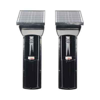 Detector fotoelectrico con CELDA SOLAR; DE 3 RAYOS; alcance exterior 100 m / 4 frecuencias 
