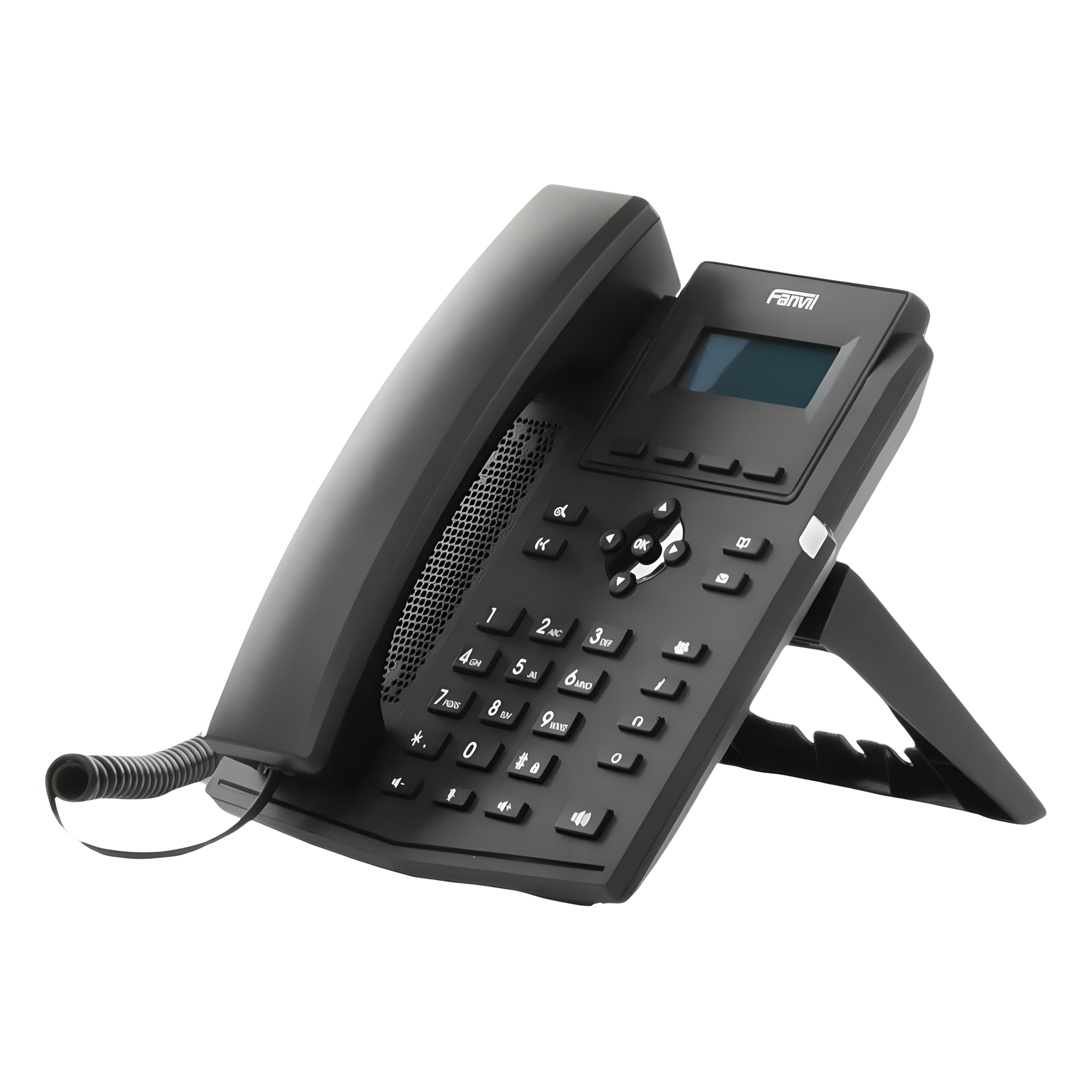 Teléfono IP / 2 Líneas SIP / Pantalla LCD 2.3" / Audio HD G.722 y Opus / Conferencia 6 Vías / PoE 802.3af / Puertos Ethernet Duales Gigabit / Soporte EHS