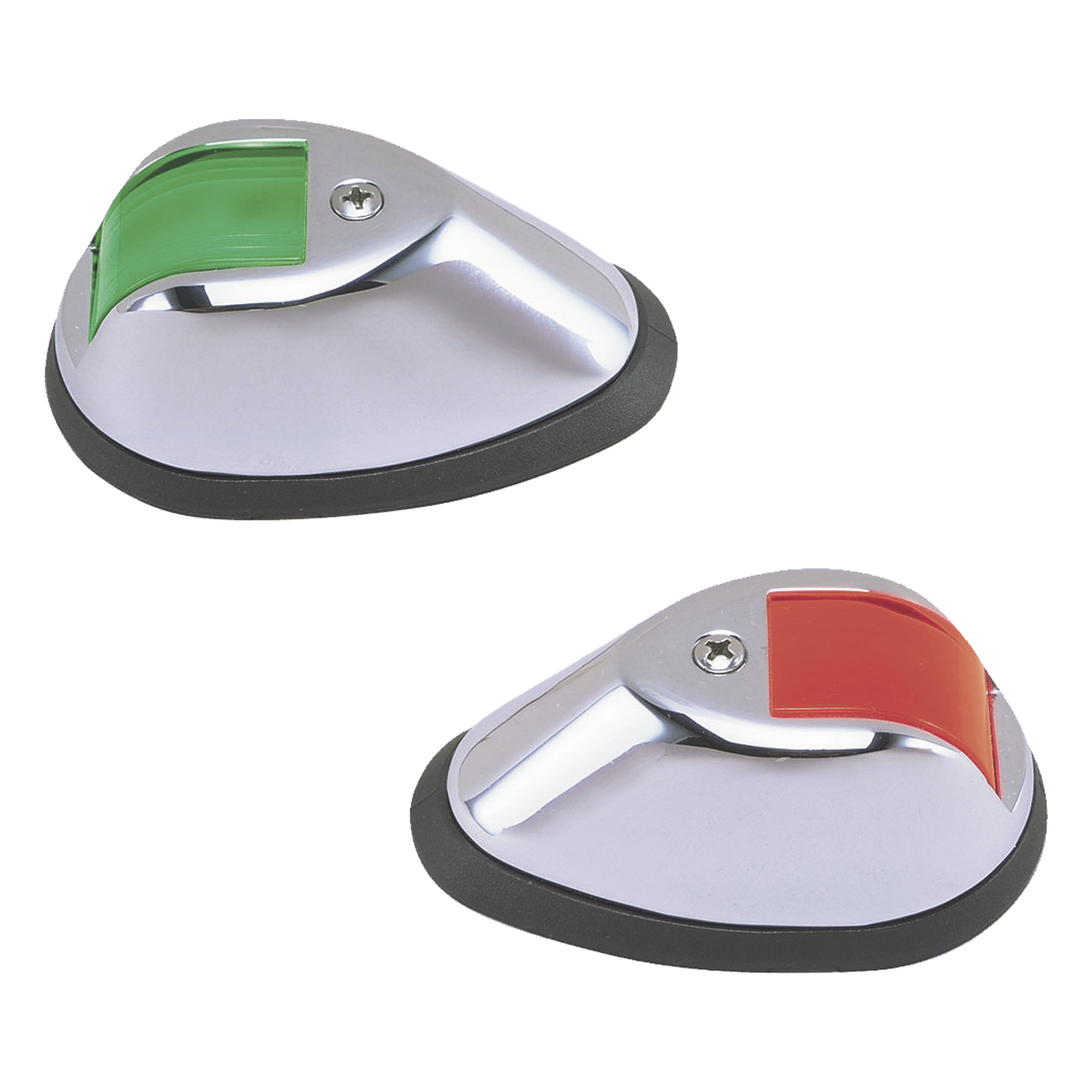 Luces de Navegación Verticales / 2 Millas Náuticas USCG / 12 Vcd / Bronce Cromado / Rojo y Verde / Embarcaciones hasta 20 m (65.6 ft) — PERKO · SKU 0254-M00-DP1