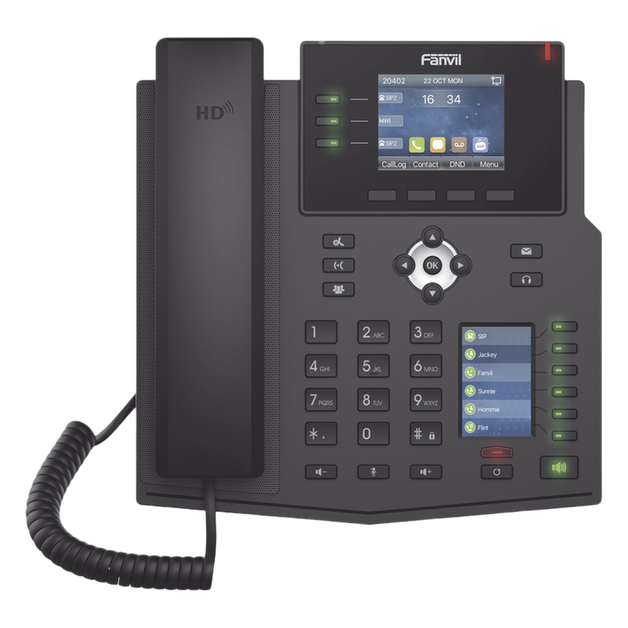 Teléfono IP Empresarial / 12 Líneas SIP / Pantalla Dual Color / 30 Teclas DSS/BLF / Gigabit PoE / Audio HD Opus — FANVIL · SKU X4U