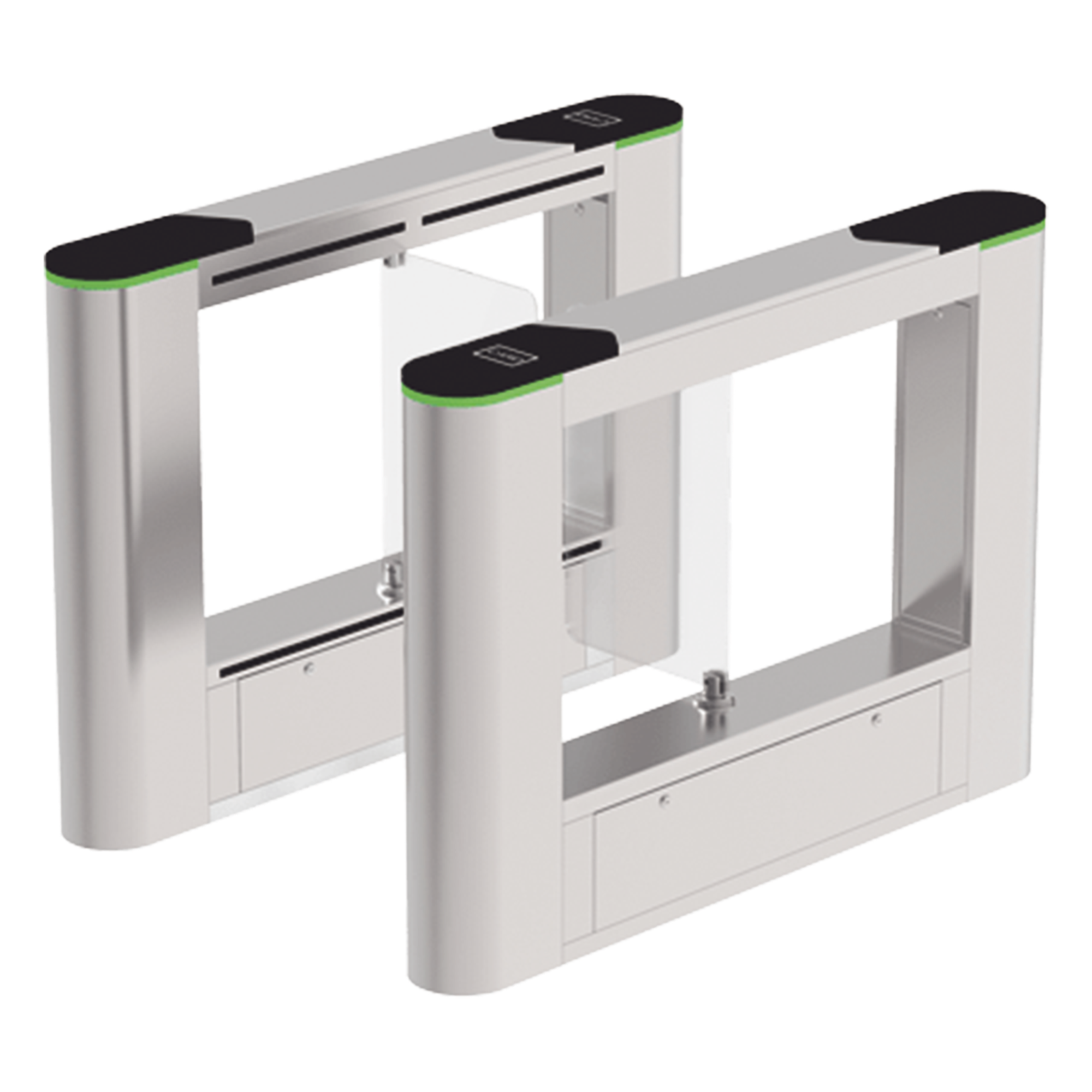 Barrera abatible peatonal / Acero inoxidable / Acrílico / 1 carril / 2 millones ciclos / AC 110-240V / -28°C a 60°C — ZKTECO · SKU SBTL6000