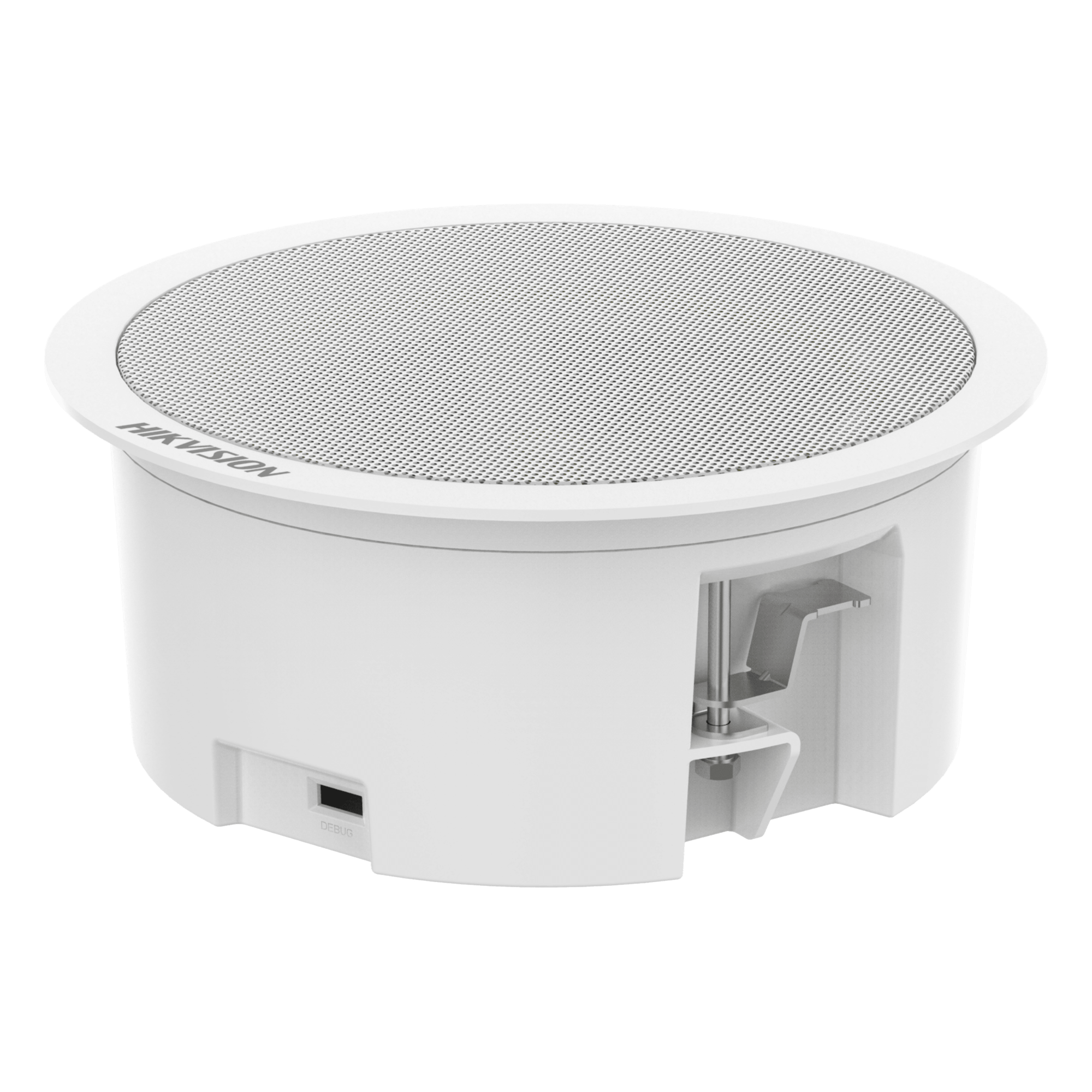 Altavoz IP de Techo / 3 Watts / PoE+ / Bluetooth / Alarma 2 Entradas / Audio 3.5 mm / Memoria 4 GB — HIKVISION · SKU DS-QAZ1203G1-BE