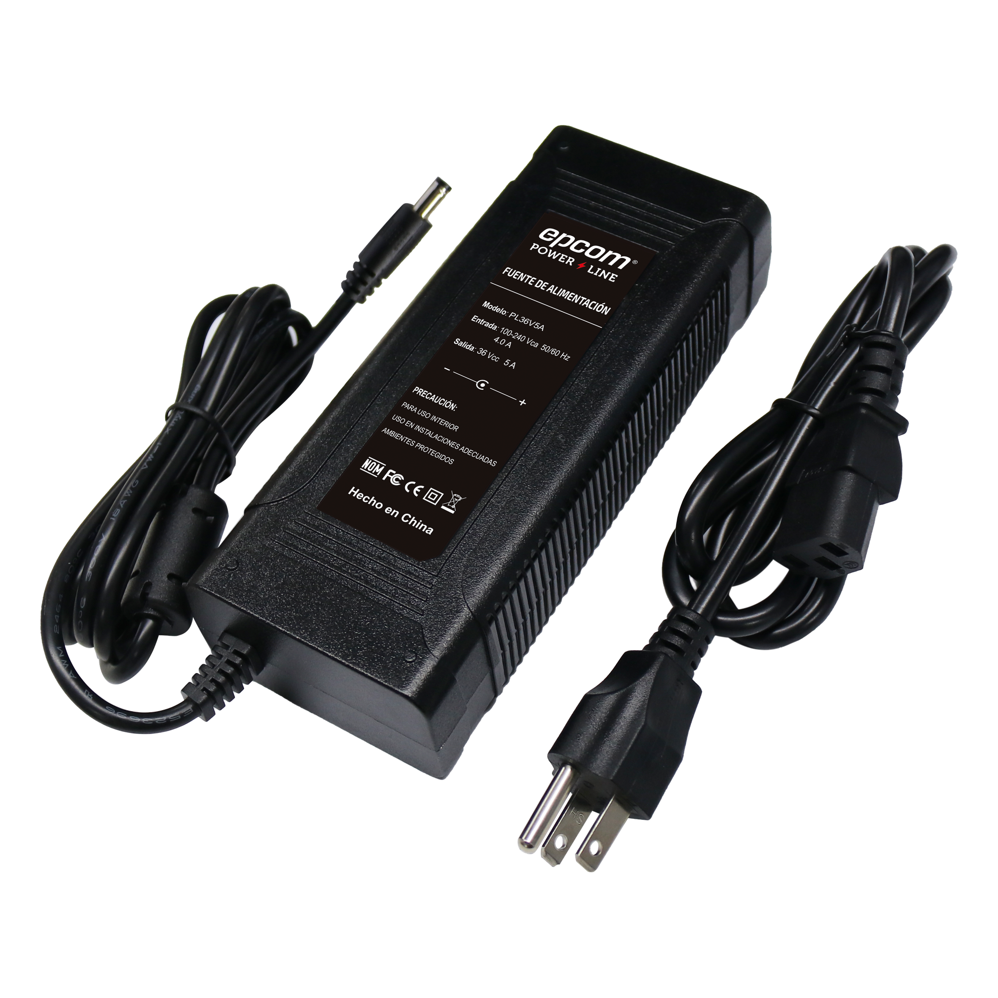 Fuente de poder / 36 Vcc Regulados / 5 Amp / Voltaje de Entrada de 100 - 240 VCA