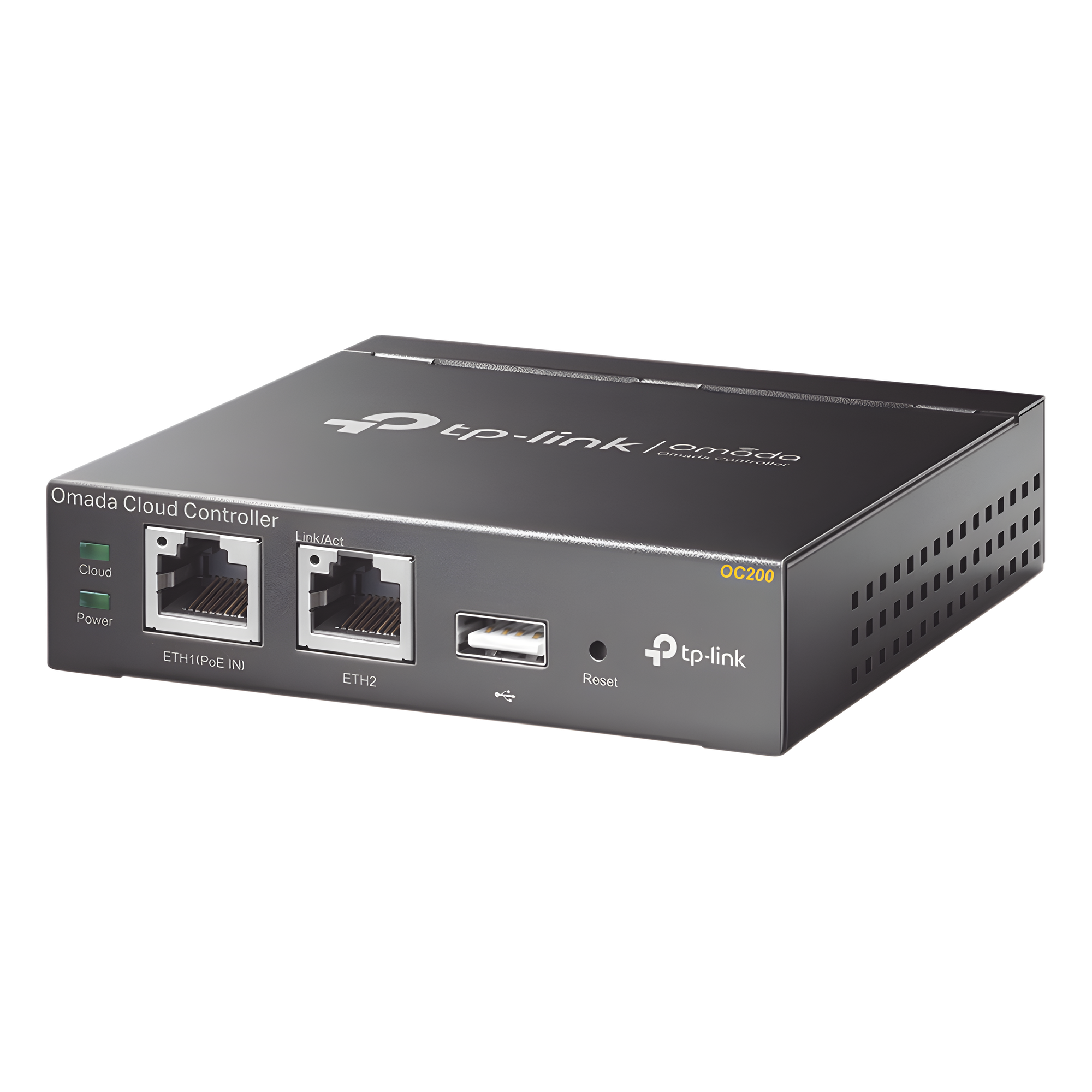 Controladora Cloud SDN / 100 Equipos / 1,000 Clientes / PoE 802.3af/at / -40 a 50 °C / 2x RJ45 10/100 Mbps — TP-LINK · SKU OC200